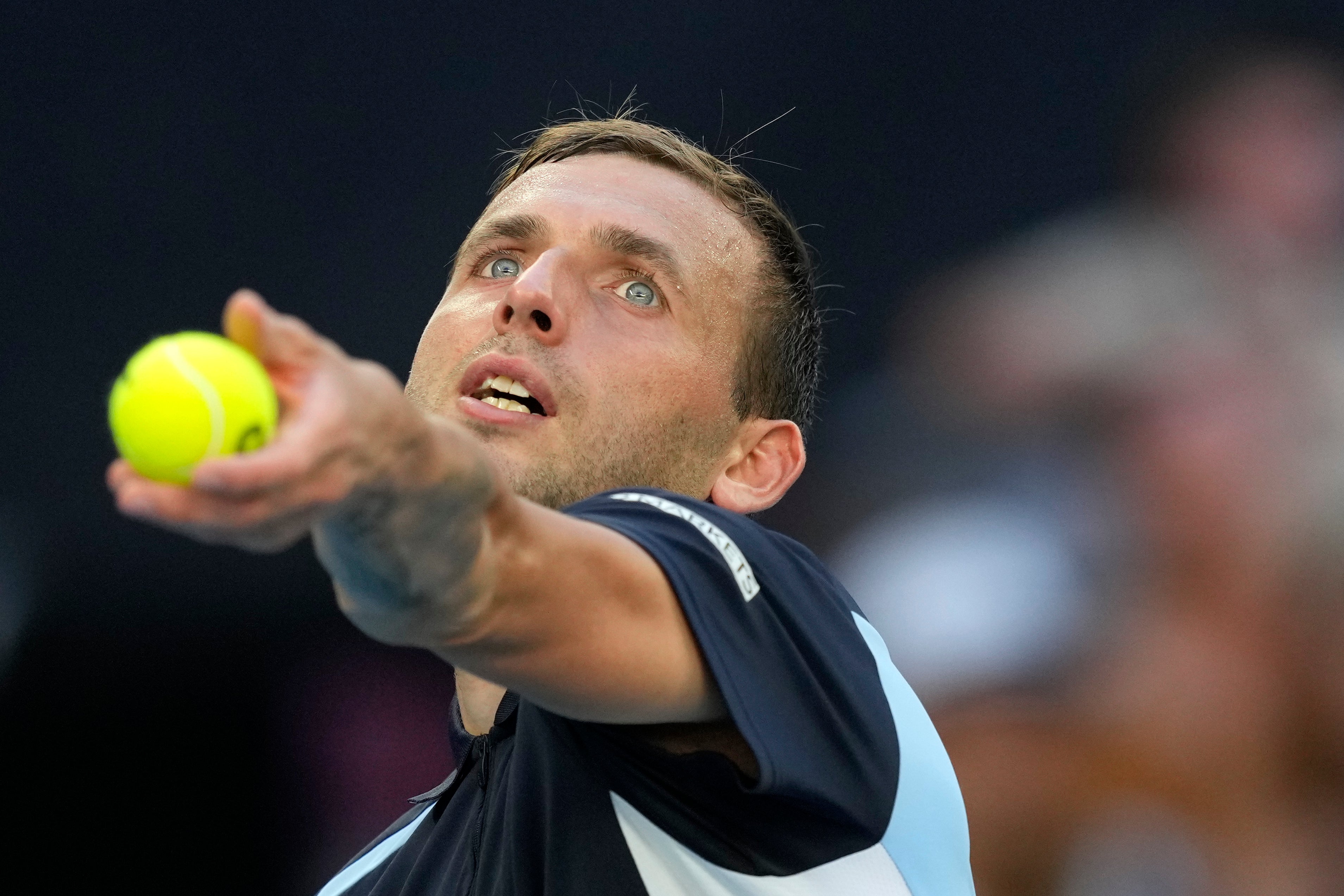 Dan Evans was well beaten by Felix Auger-Aliassime (Simon Baker/AP)