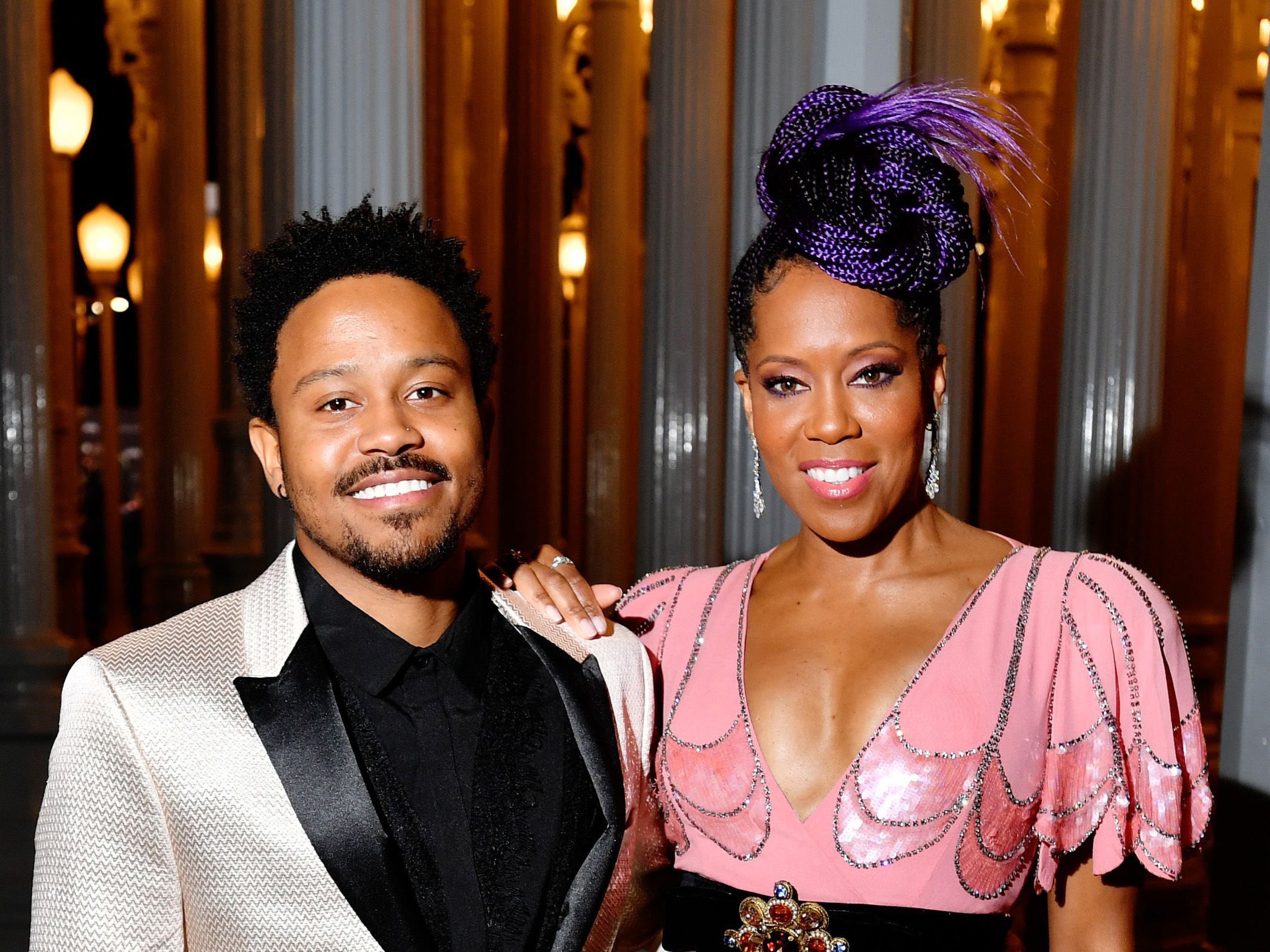 Ian Alexander Jr and Regina King pictured in 2019