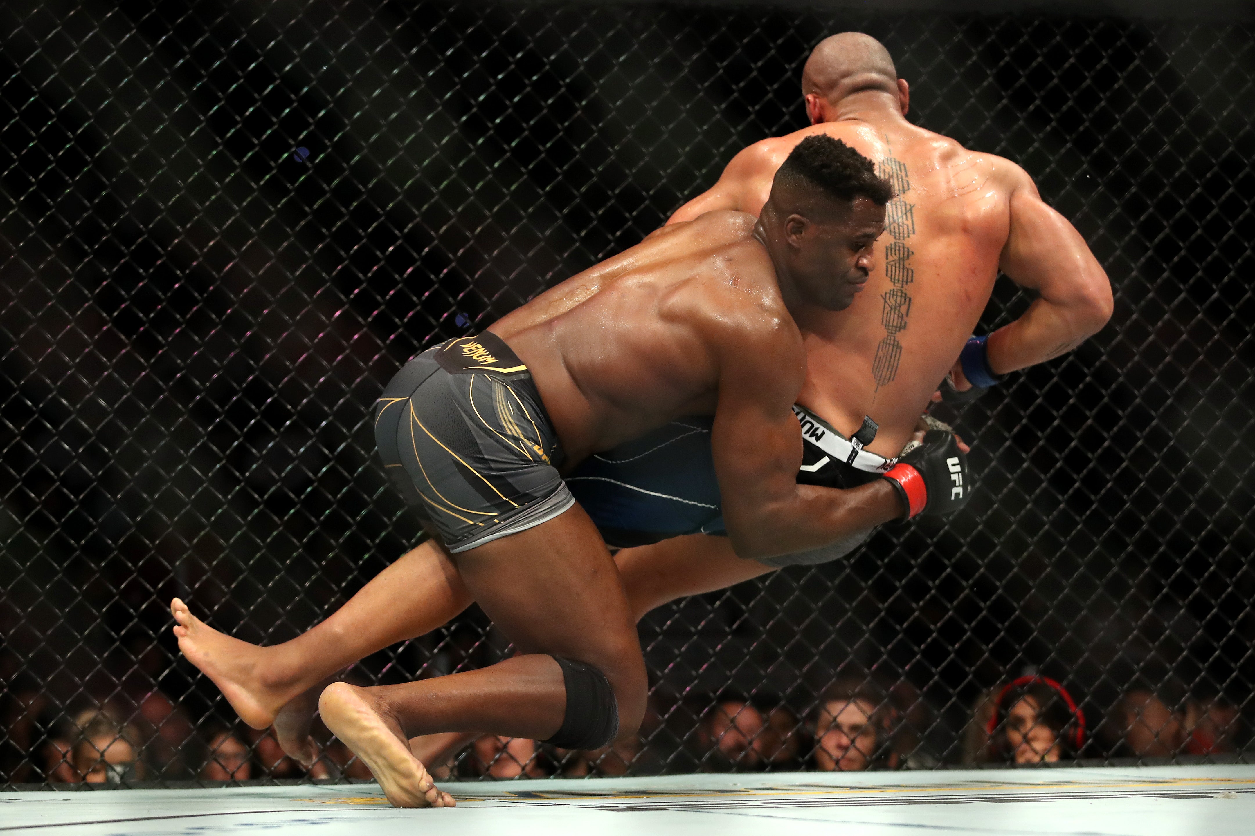 Ngannou beat Ciryl Gane in his last MMA fight, in January 2022