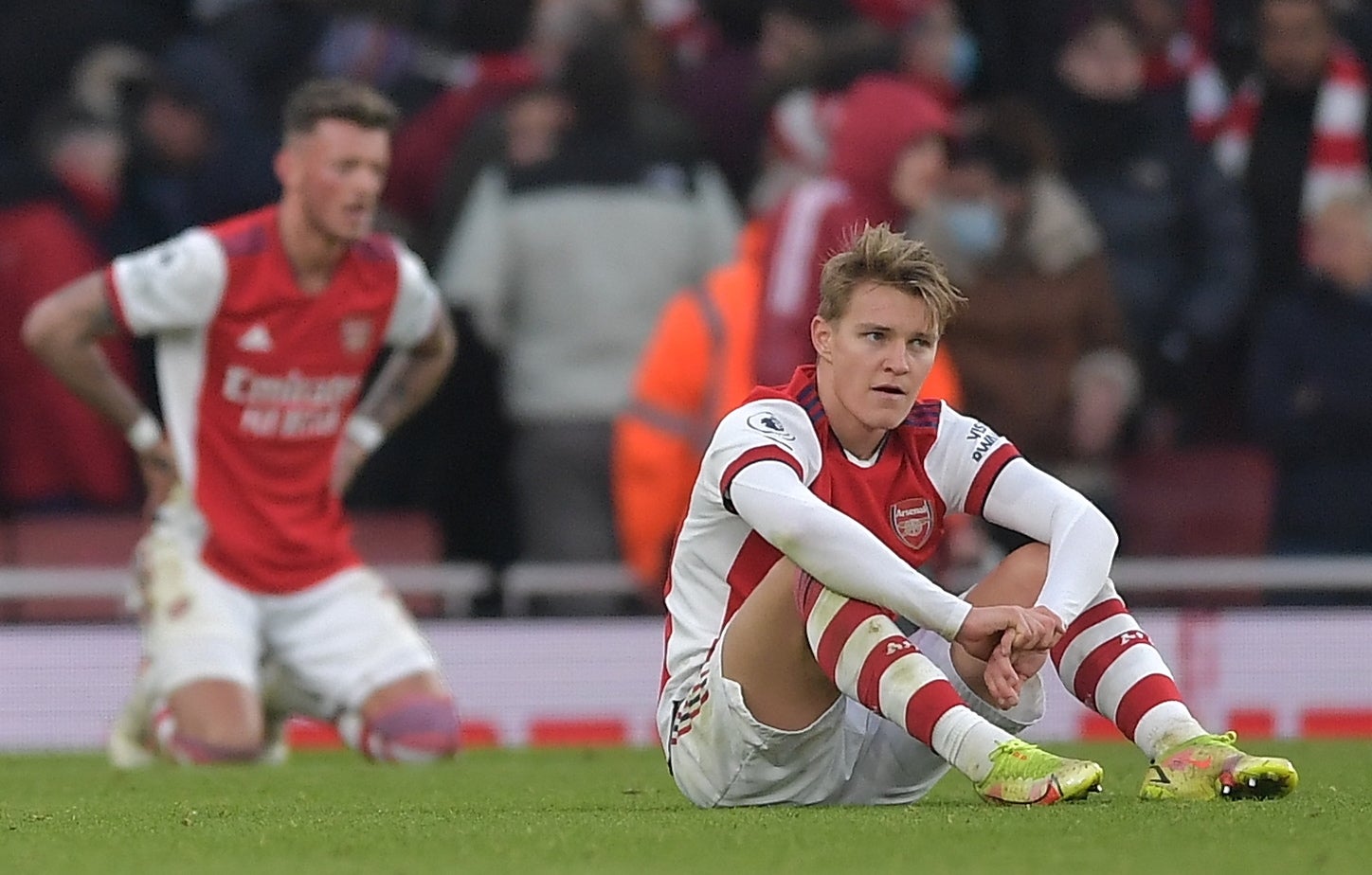 Martin Odegaard reacts following the goalless draw with Burnley