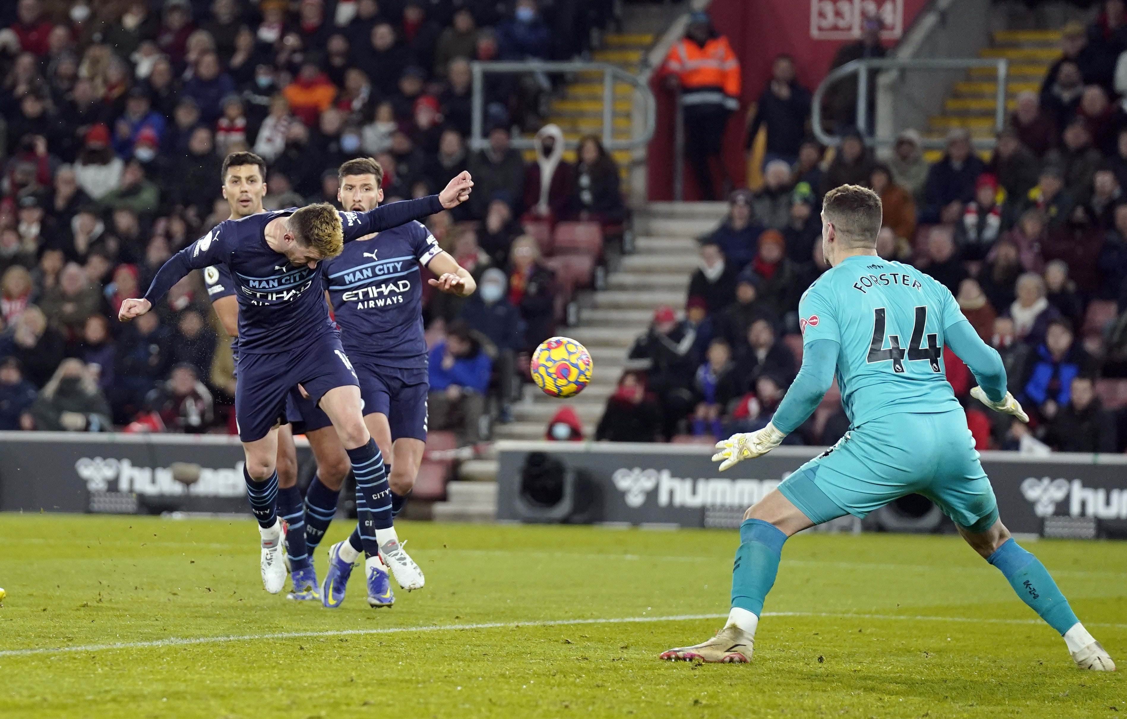 Aymeric Laporte’s header earned Manchester City a point (Andrew Matthews/PA)