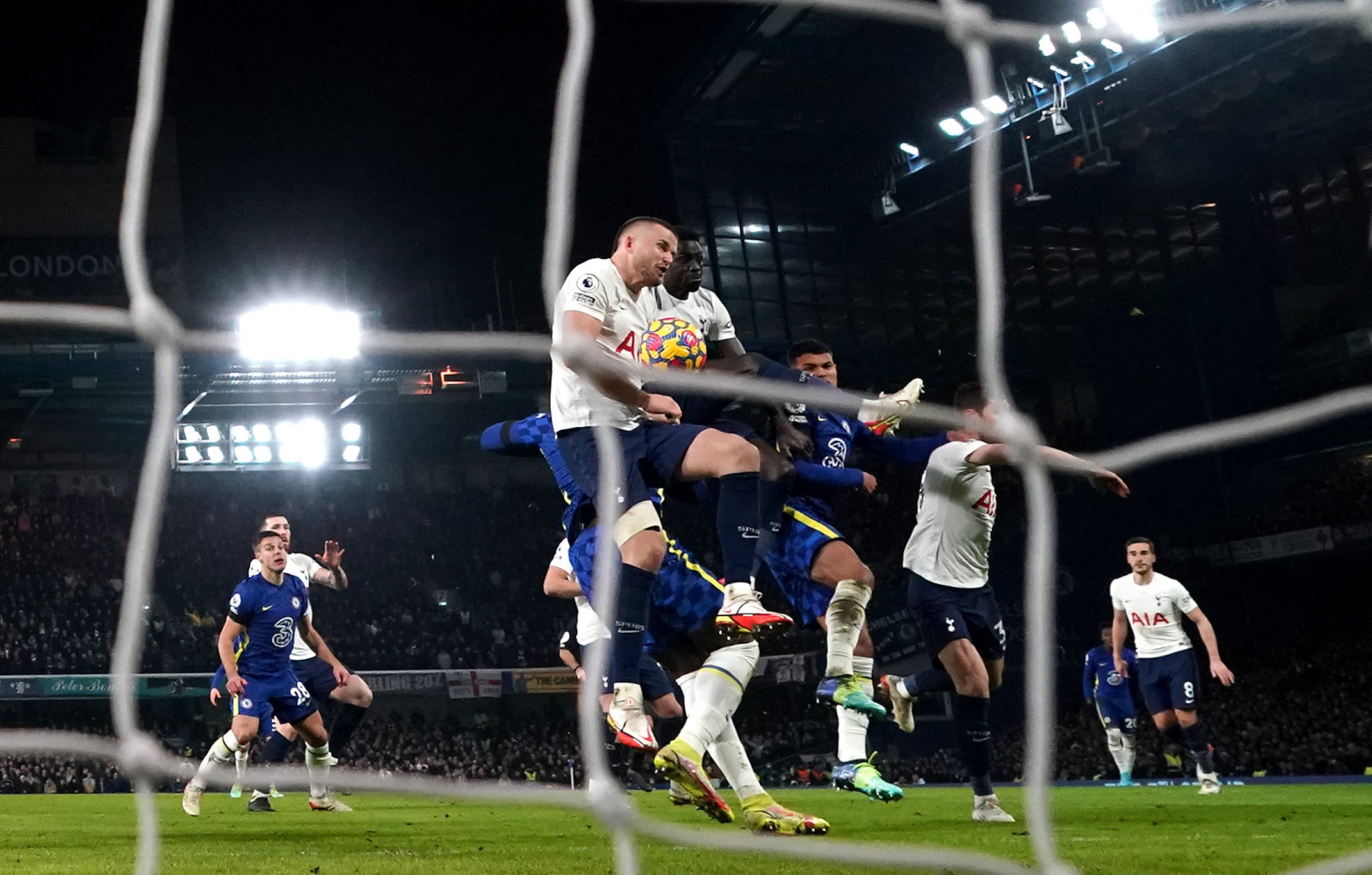 Chelsea’s Thiago Silva (centre right) scores (Nick Potts/PA)