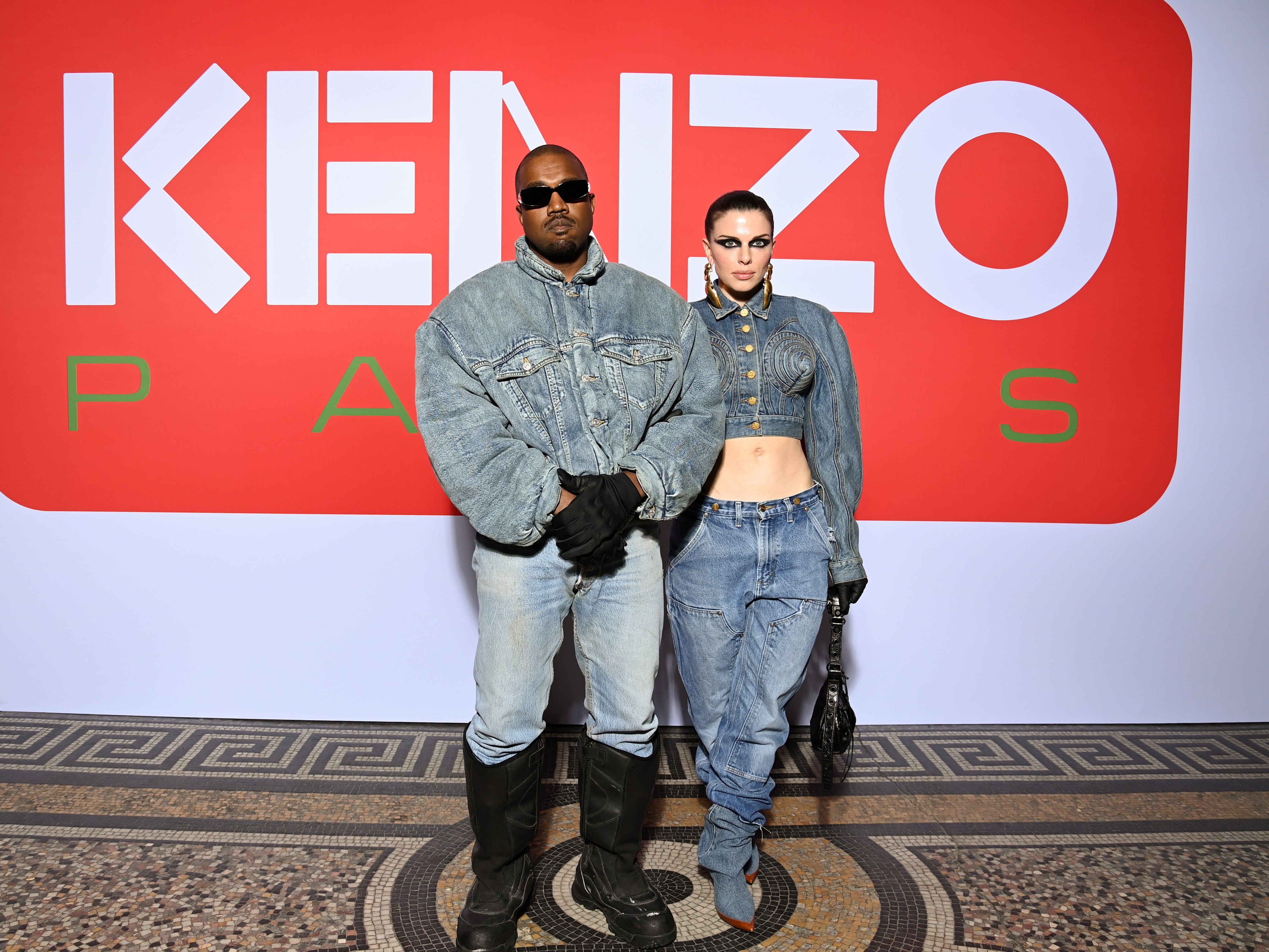 Kanye west and Julia Fox attend Kenzo show at Paris Men’s Fashion Week