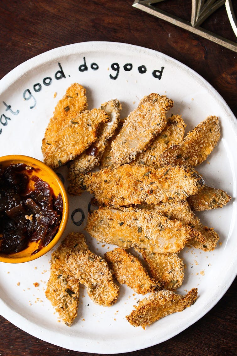 Use these breaded artichokes as a vehicle for your favourite relish or dipping sauce