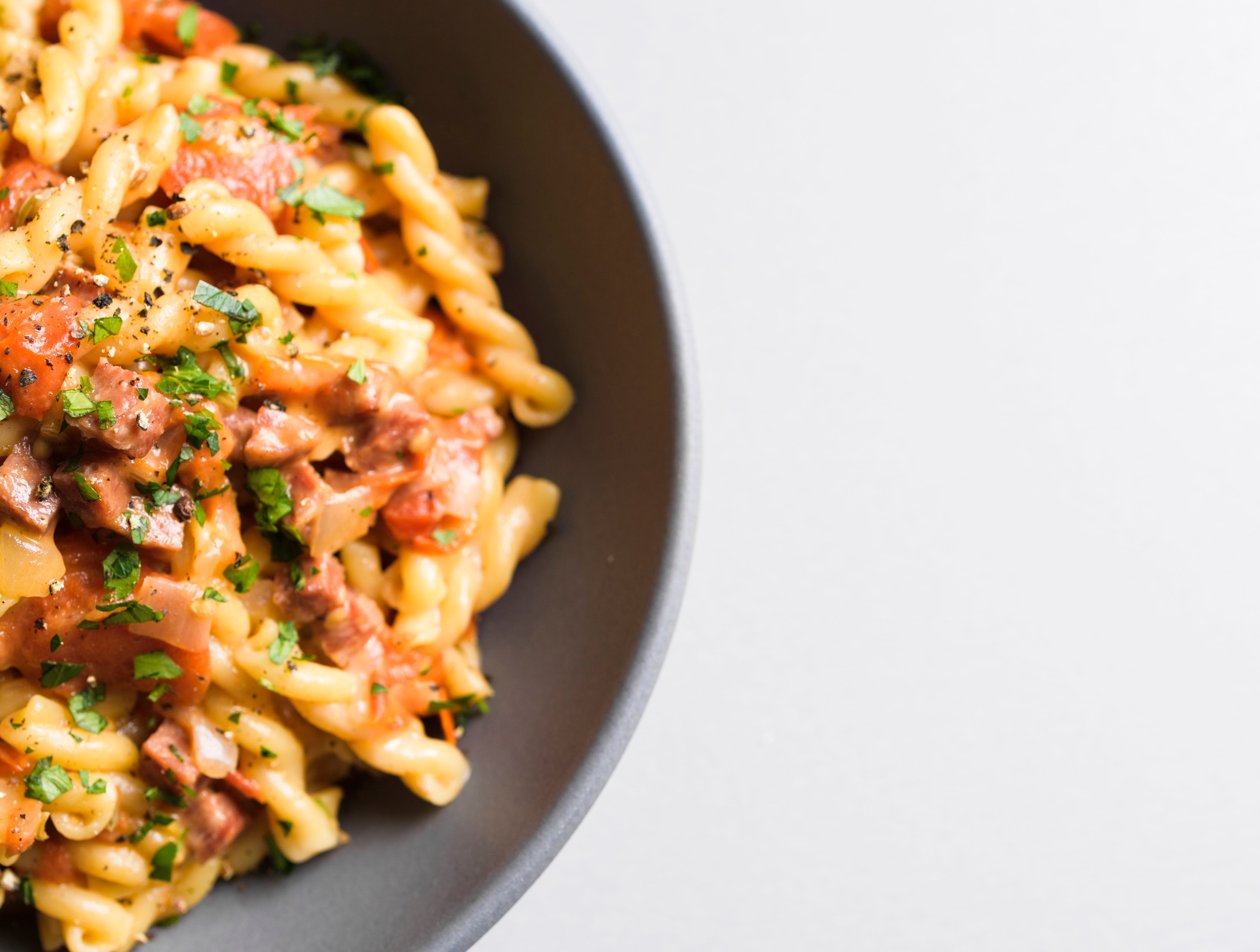 Food-MilkStreet-Gemelli w/Tomatoes, Salami and Fontina