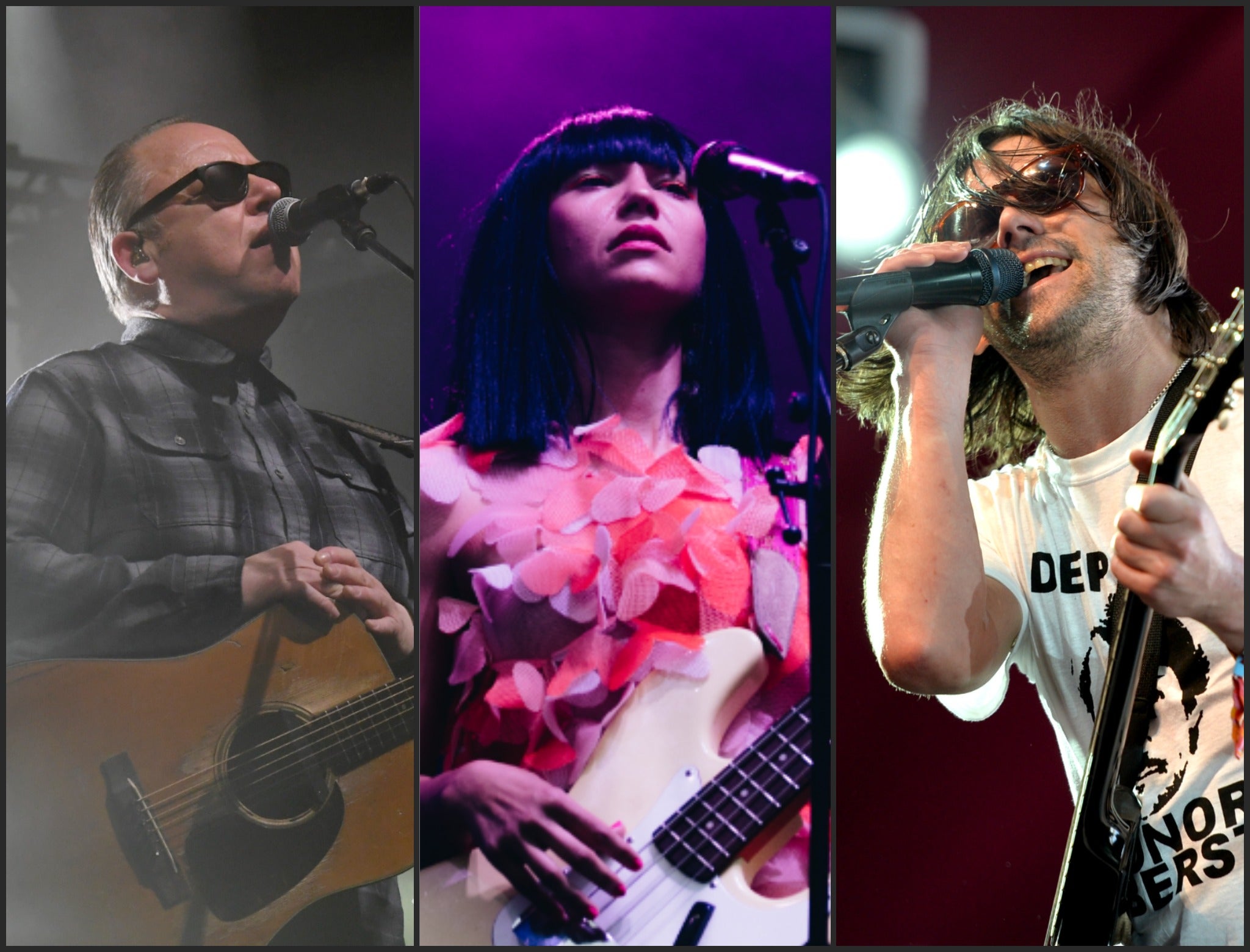 L-R: Black Francis of Pixies, Laura Lee of Khruangbin and Conor Oberst of Bright Eyes