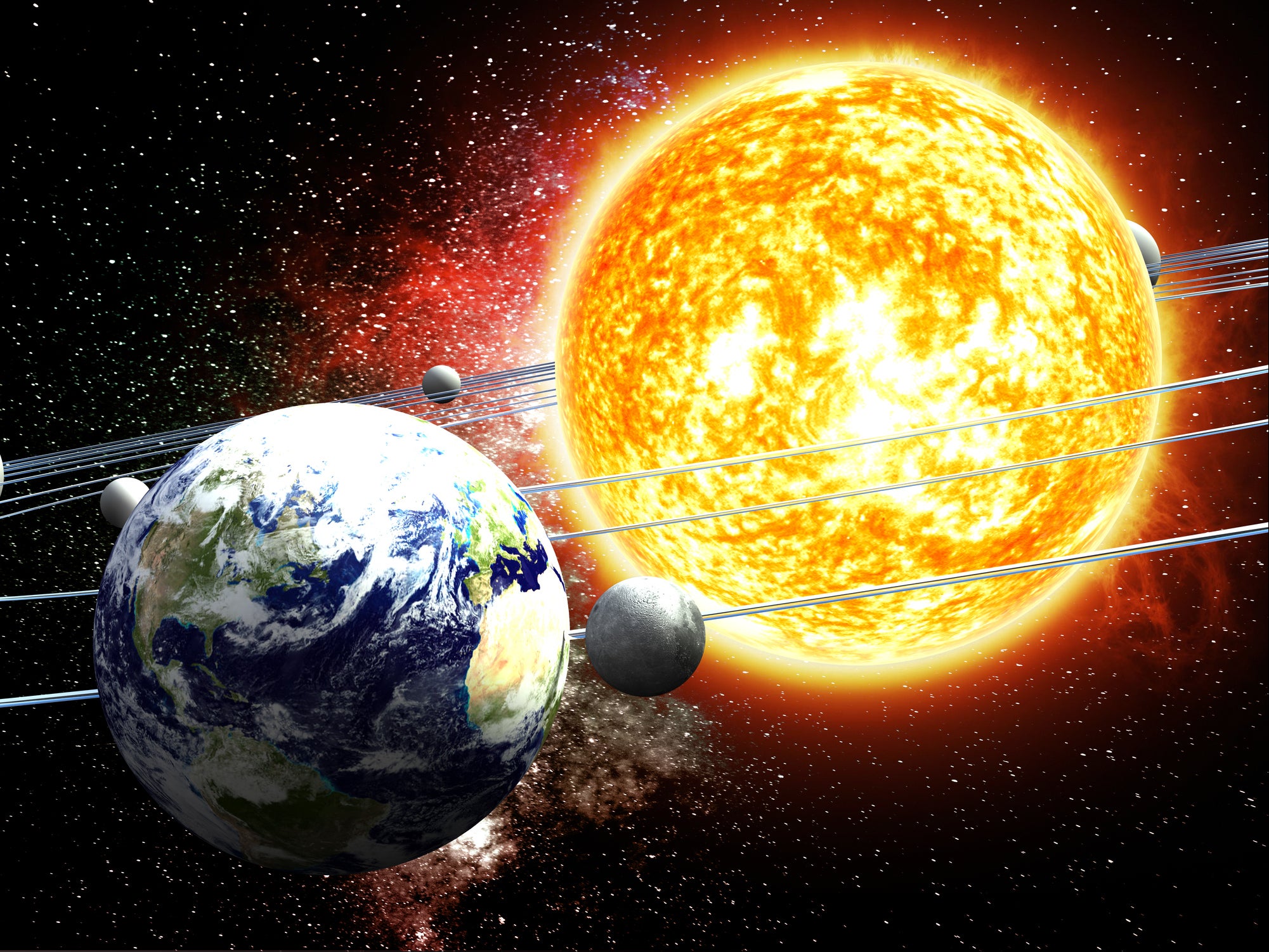 The gravitational interactions between the Earth, the Moon and the Sun could be causing tectonic plates to move, scientists say