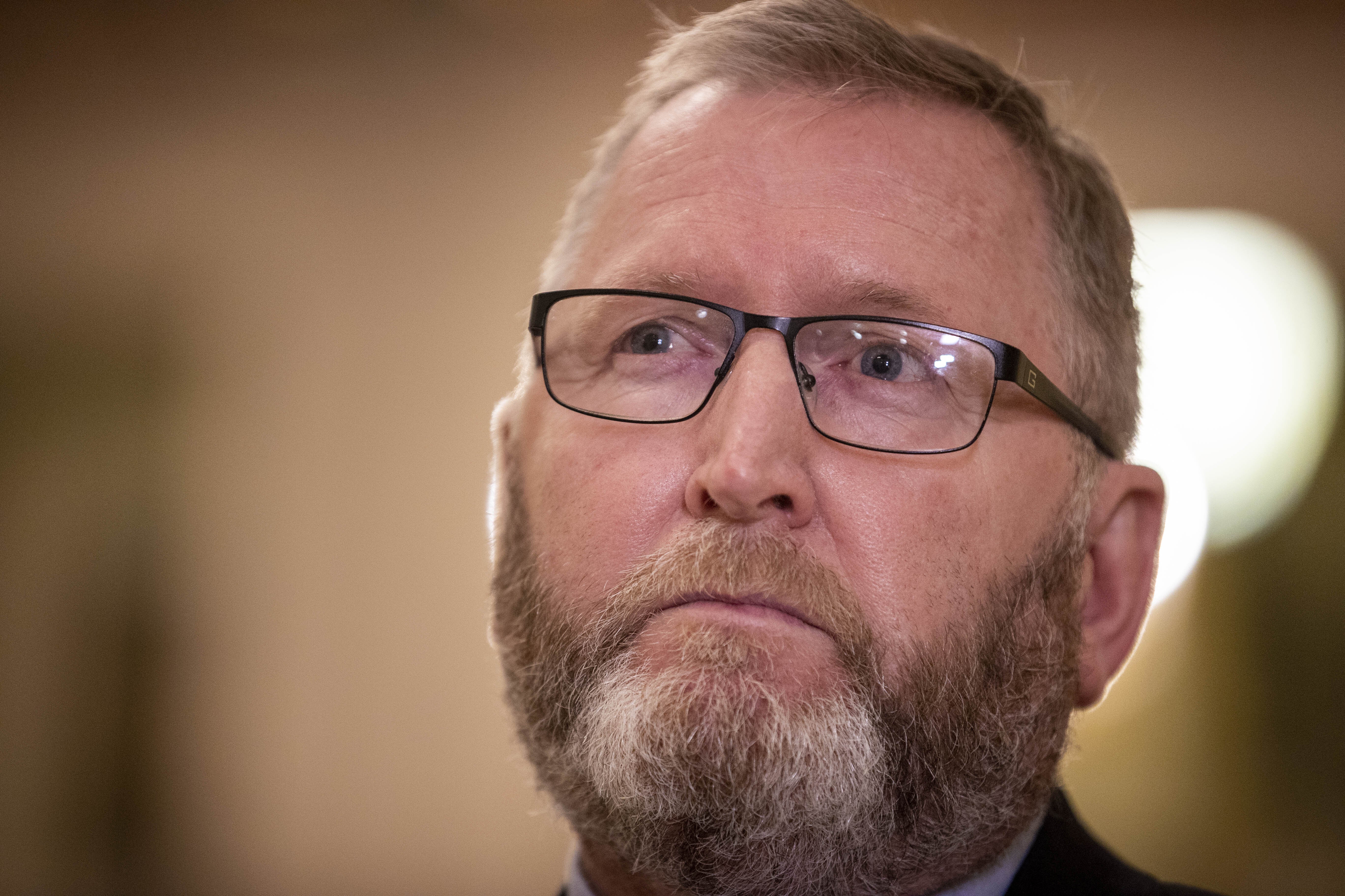 UUP leader Doug Beattie during a press conference in the Great Hall of Parliament Buildings at Stormont (Liam McBurney/PA)