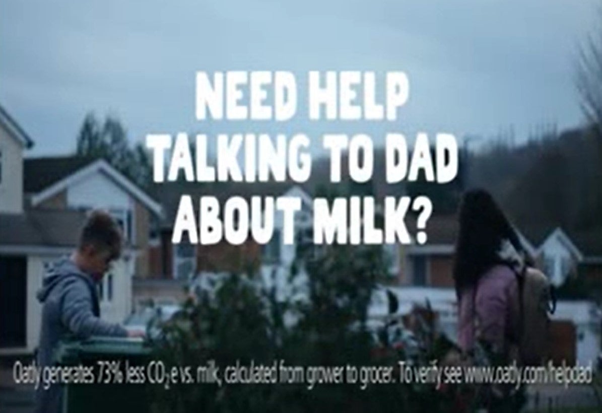 One of the Oatly ads banned by the ASA (ASA/PA)