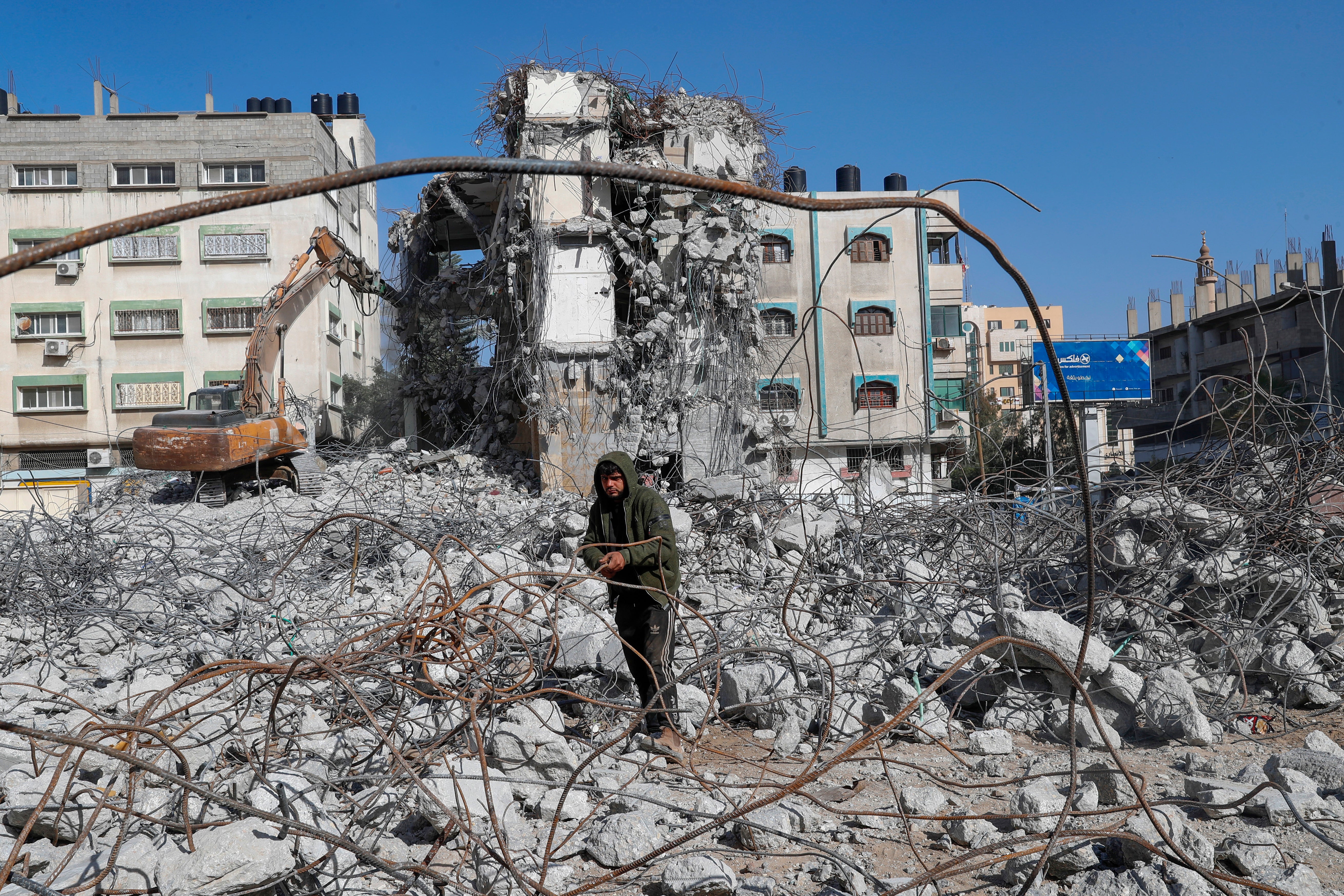 APTOPIX Gaza Recycling Rubble