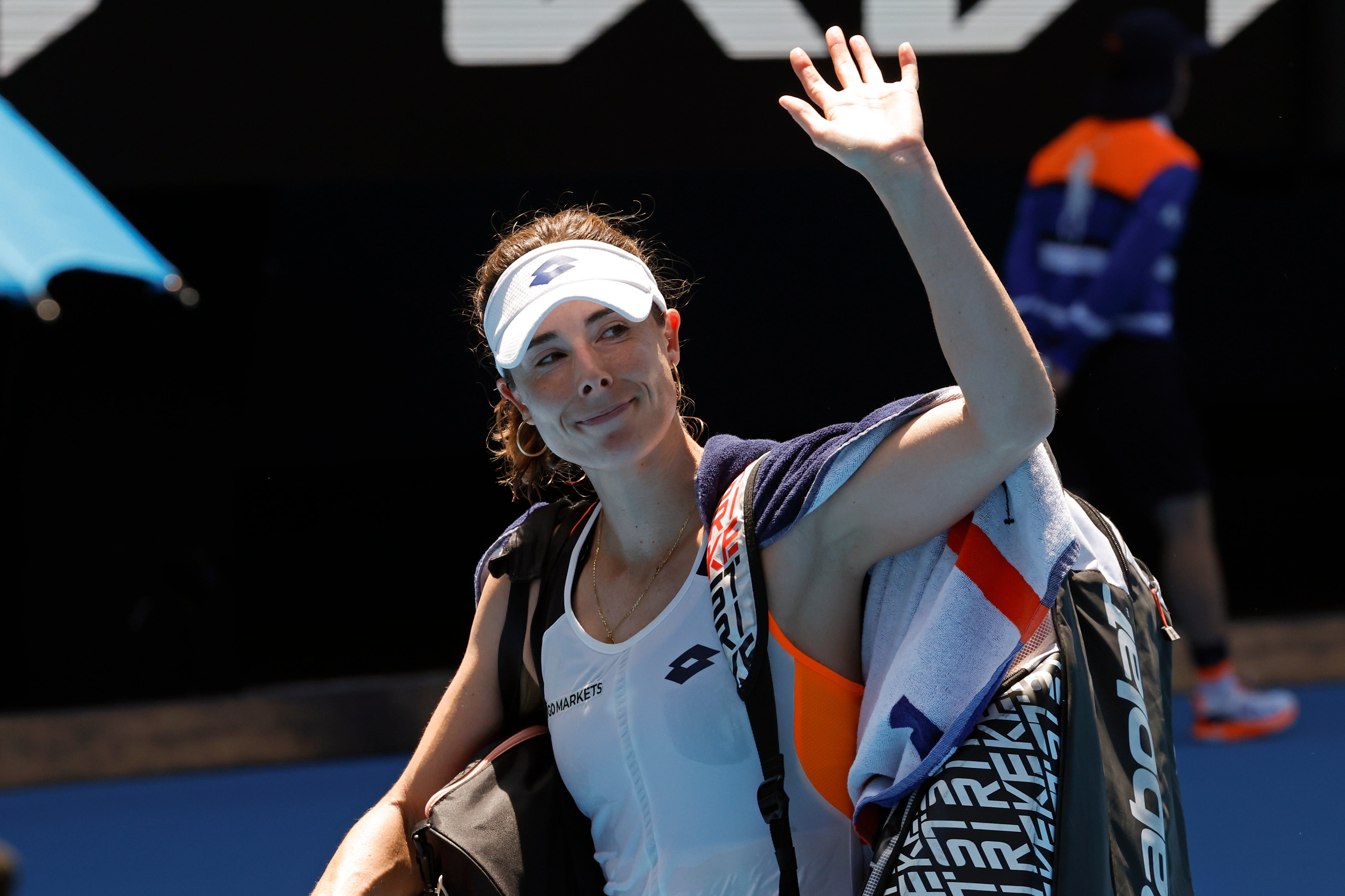 Alize Cornet saw her feelgood run end (Hamish Blair/AP)