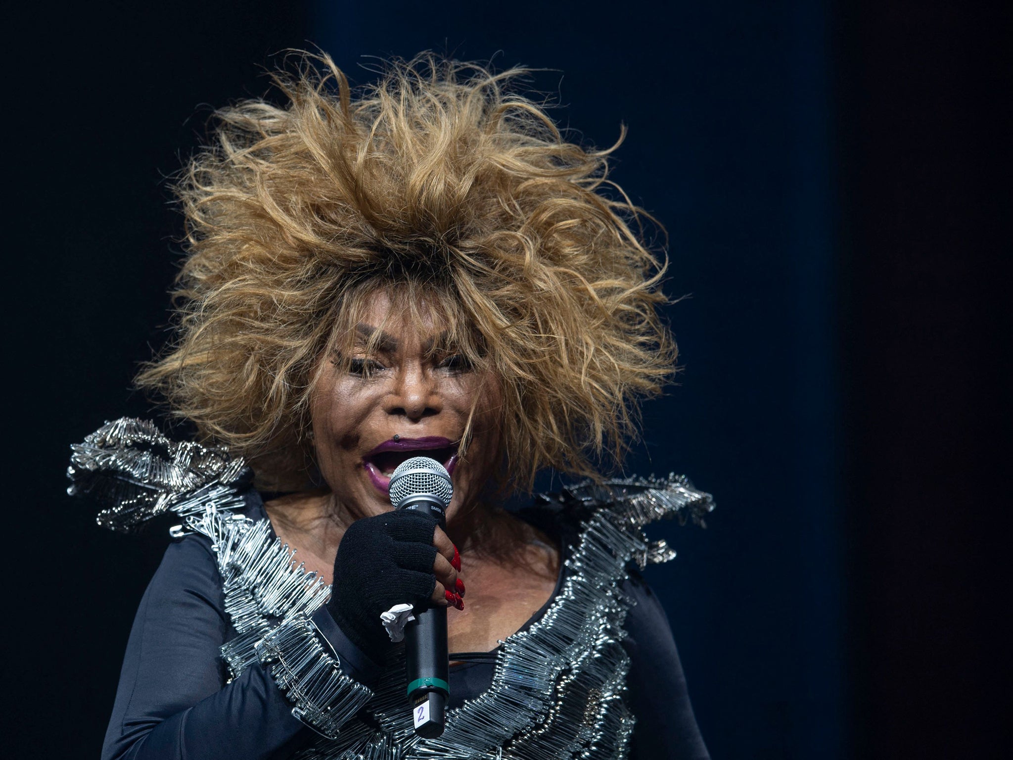 Soares performs at the Rock in Rio festival in 2019