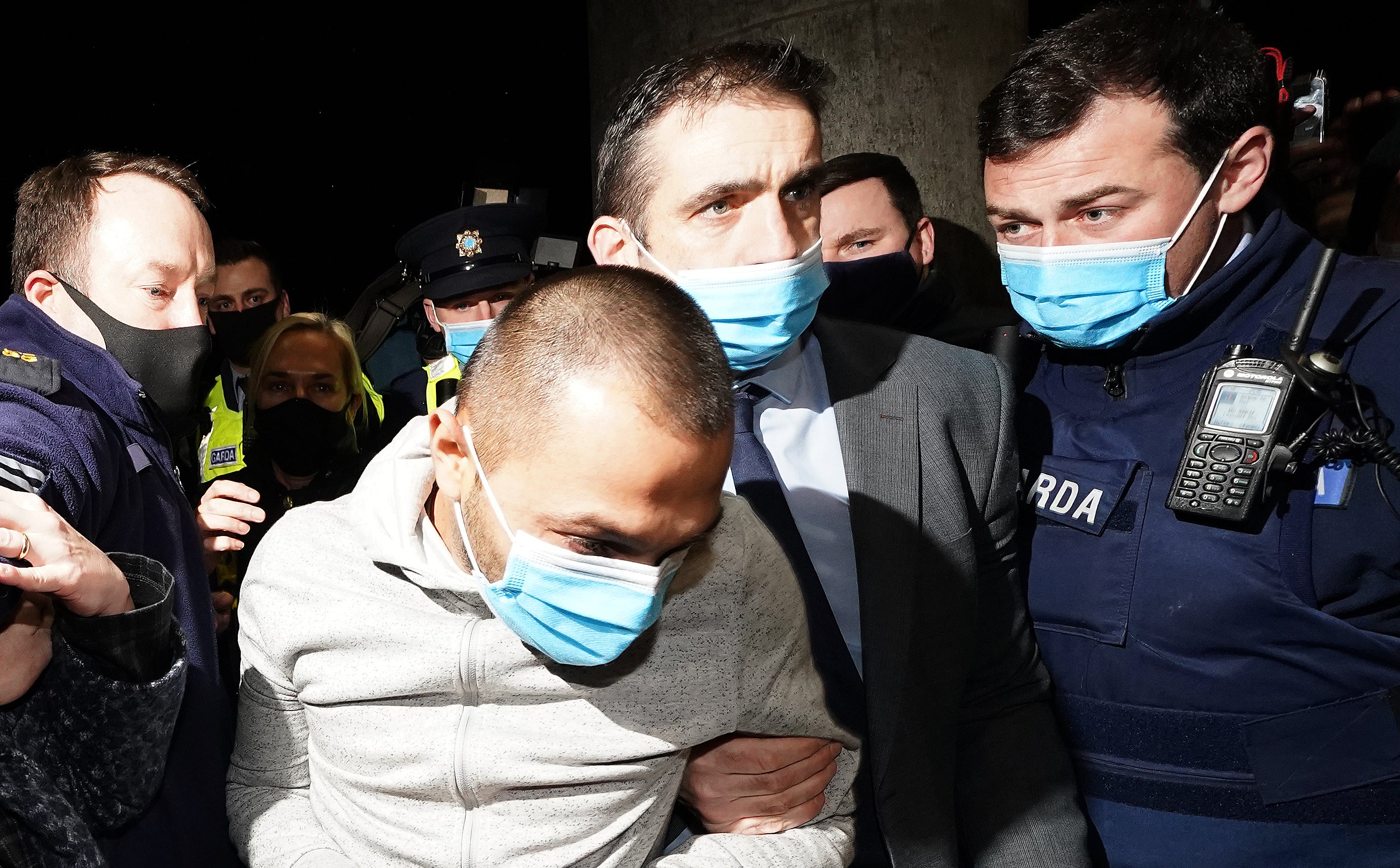 Jozef Puska (second left) (Brian Lawless/PA)