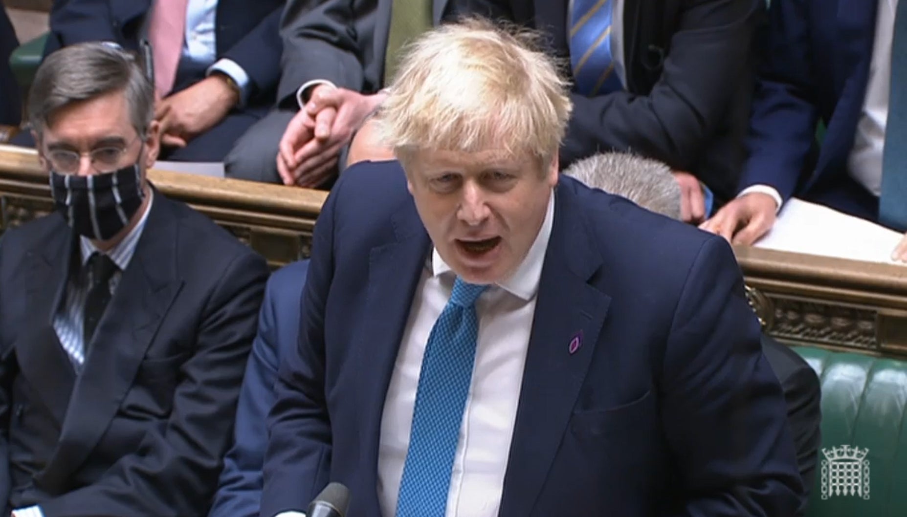 Boris Johnson speaks during Prime Minister’s Questions in the House of Commons, London (PA)