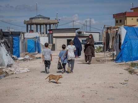 In Roj, there are believed to be dozens of children, most under 10 years old, who are linked in some way to the UK