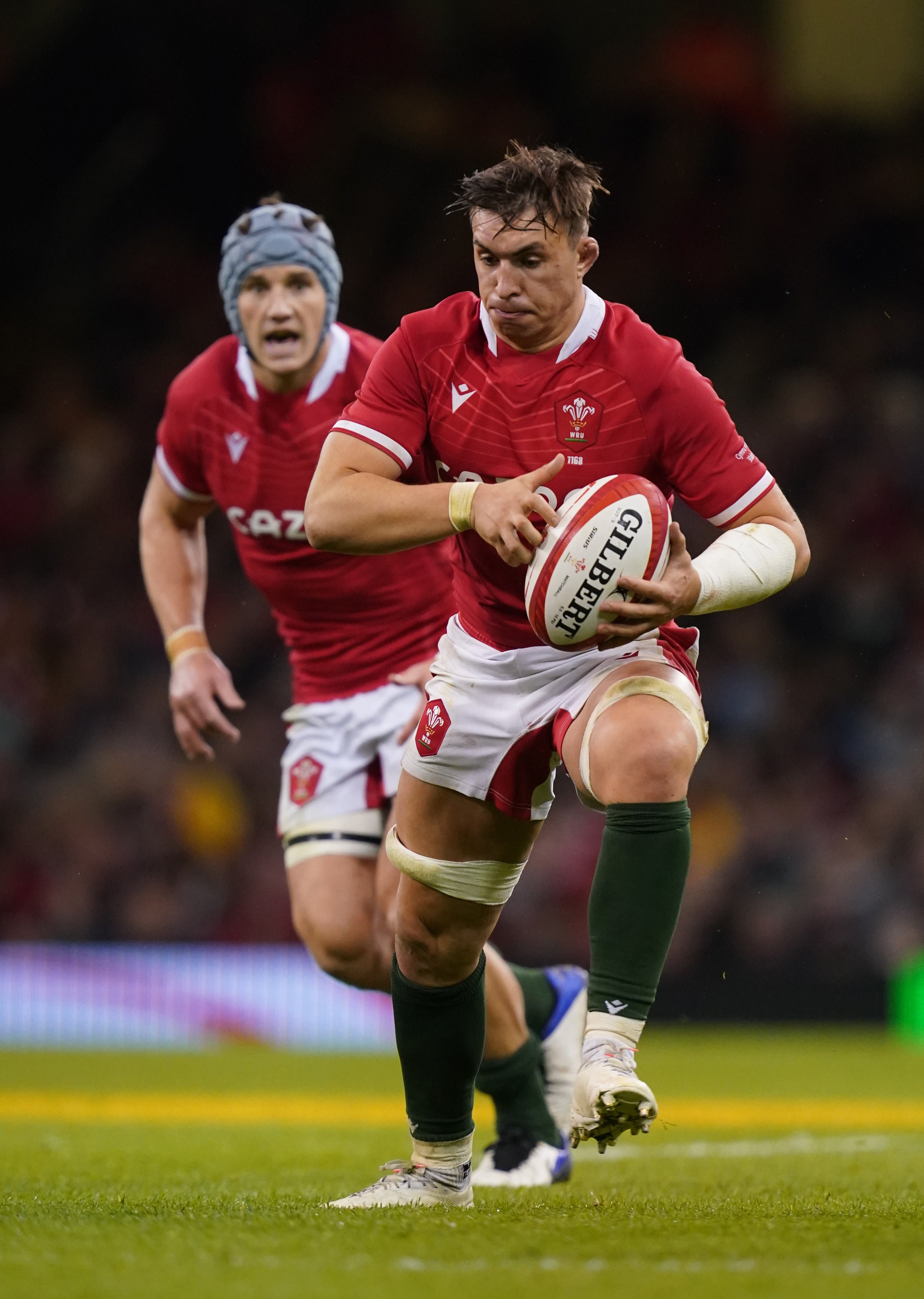 Taine Basham in action for Wales (David Davies/PA)