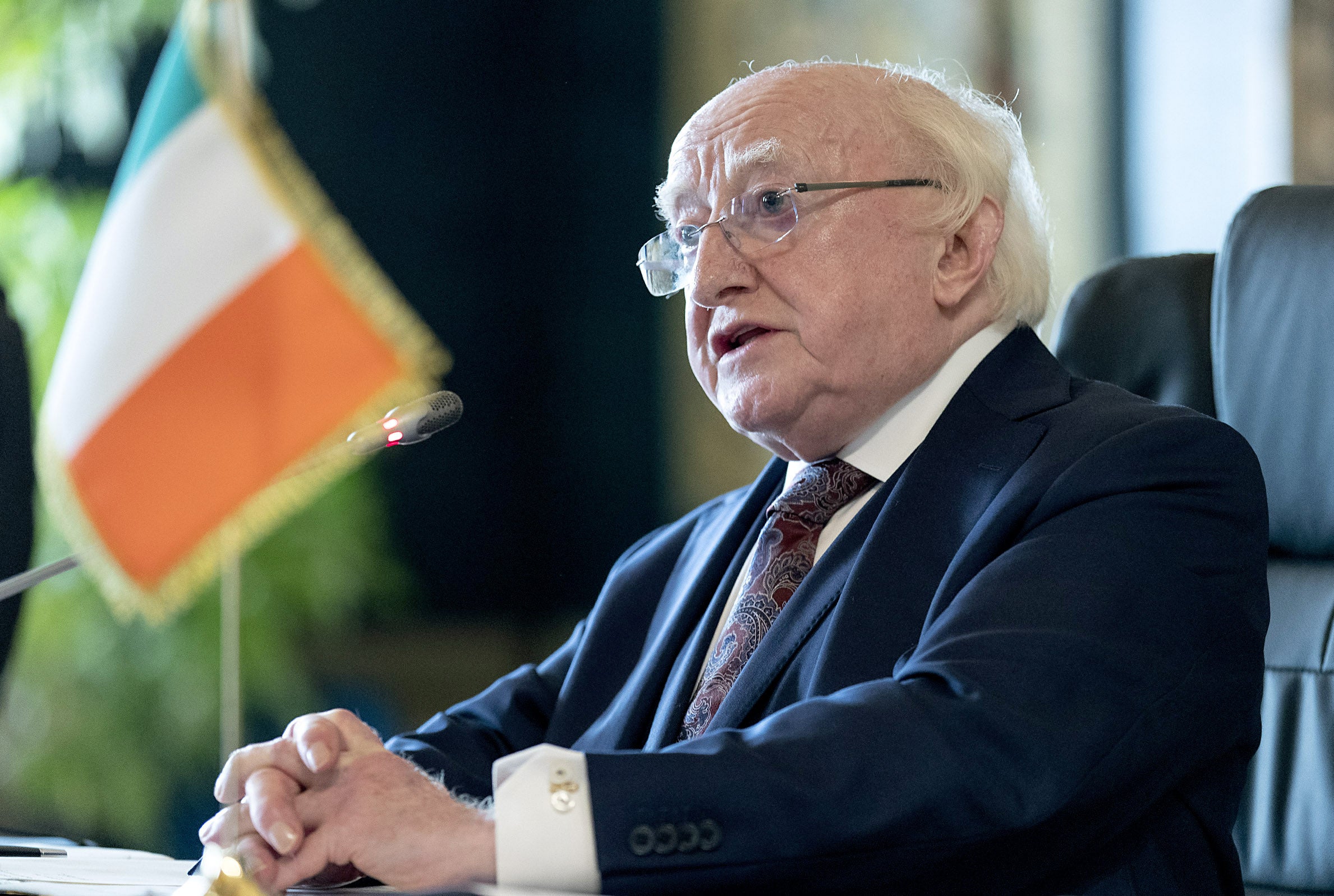 Irish President Michael D Higgins will deliver a recorded message to the Bloody Sunday families on Sunday (Maxwells/PA)