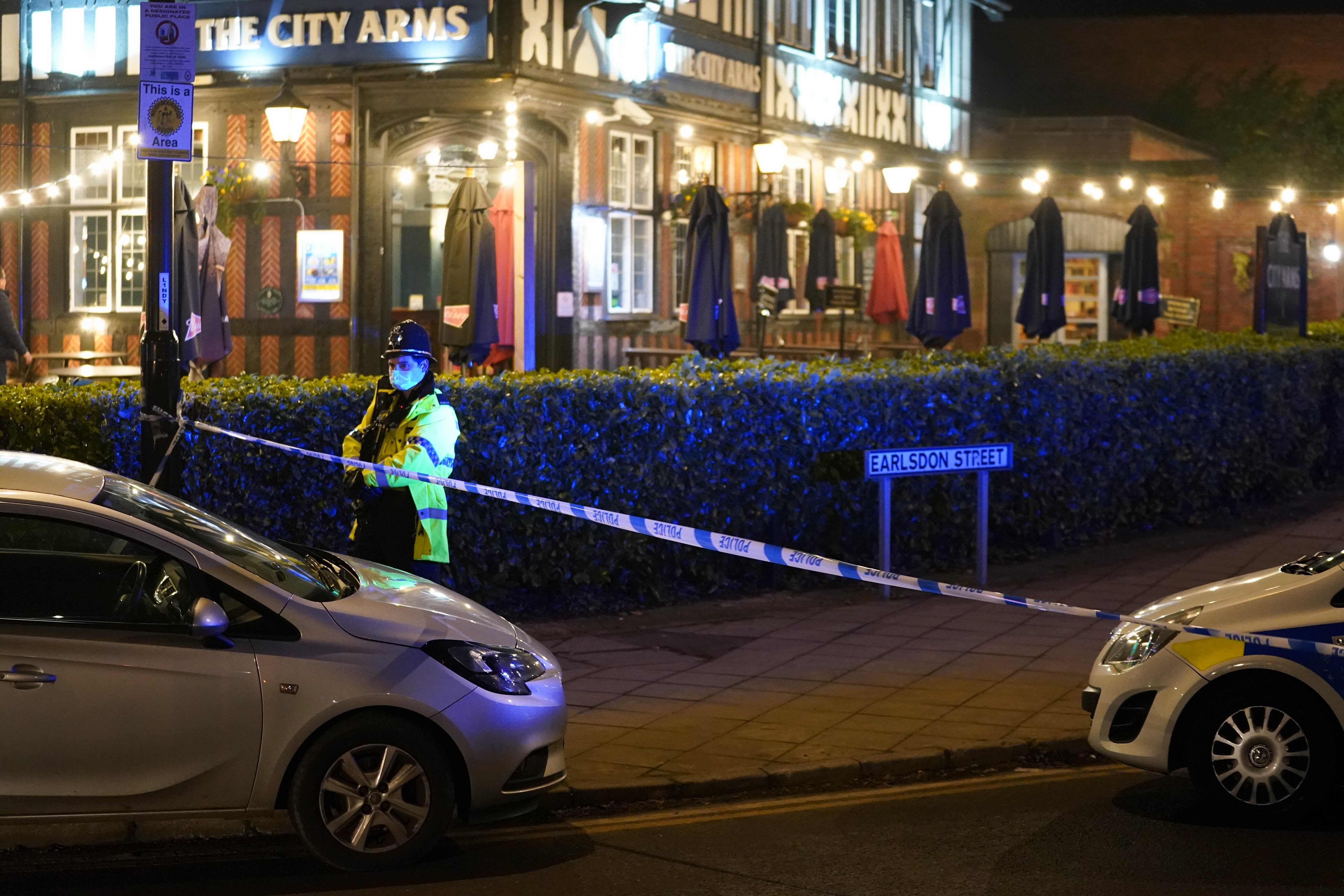 Police near an address in Coventry where a woman was arrested on suspicion of murder after the death of a five-year-old boy. Picture date: Tuesday January 25, 2022.