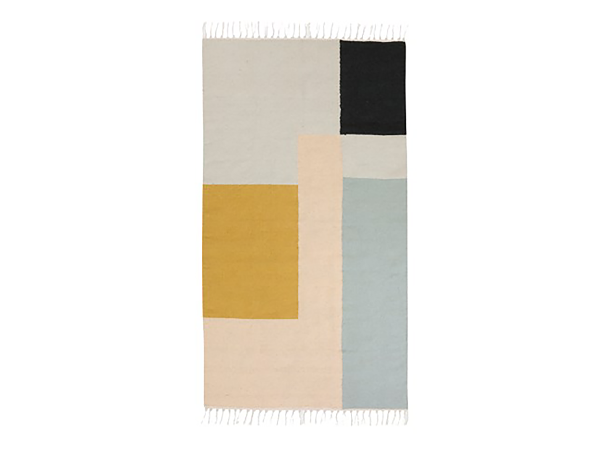 Squared Kelim rug