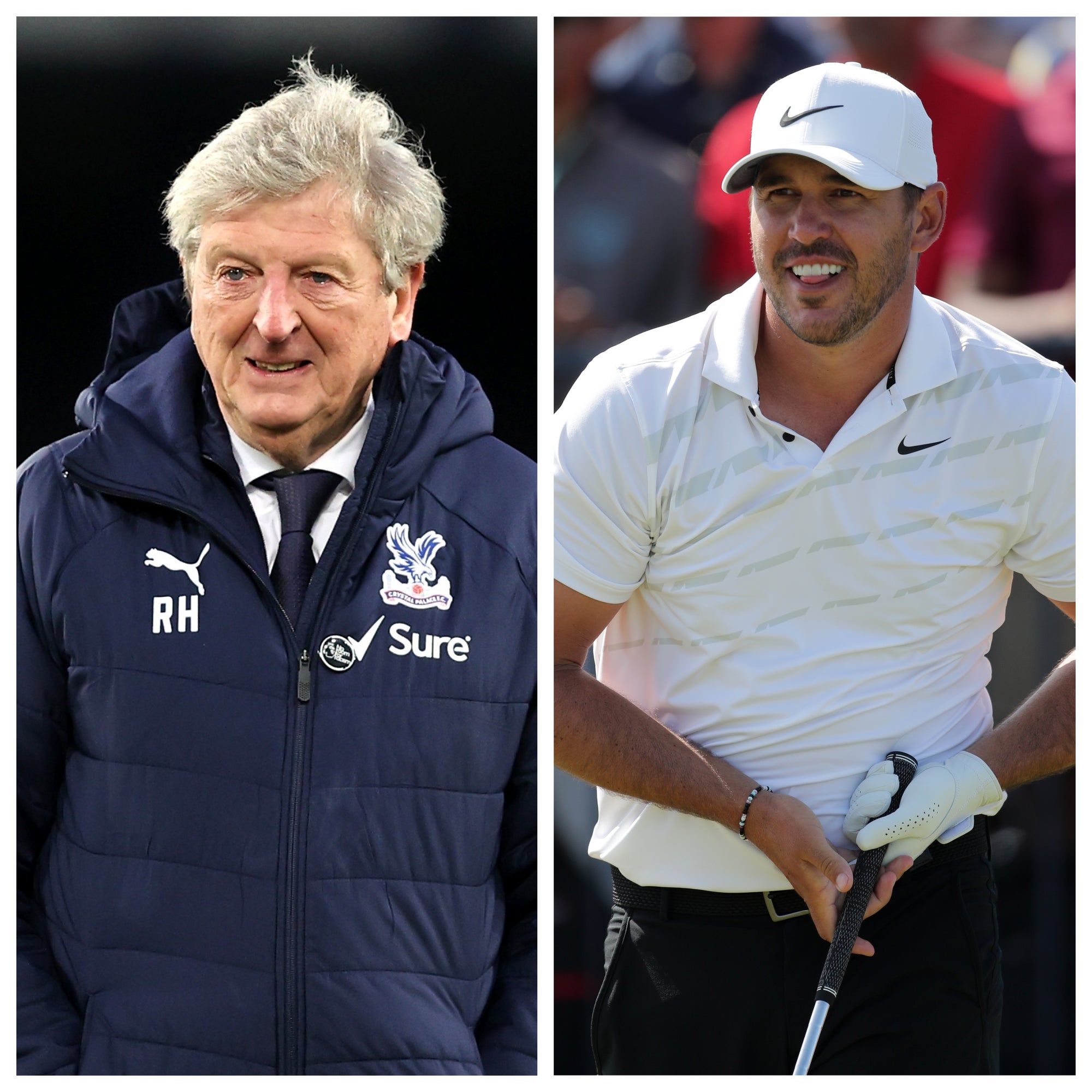 Roy Hodgson (Clive Brunskill/PA)/Brooks Koepka (Richard Sellers/PA)