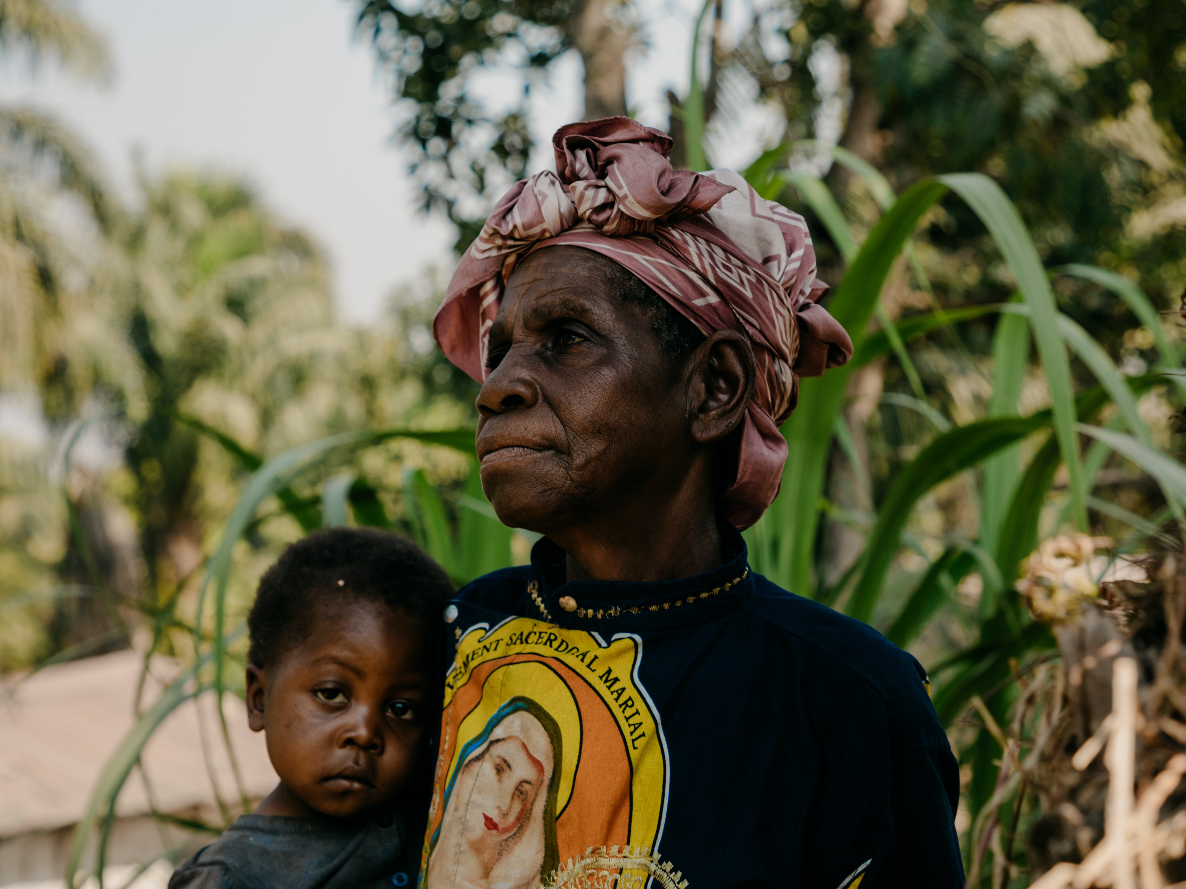 Clementine: ‘I am a mother of three, but the children here are the children of my daughter... she disappeared and I was left with the children, I do not know if she is dead or just missing... we never fled during the conflict even though we saw many soldiers passing through, but they aren’t able to attend school anyway because we don’t have the money for the fees here’