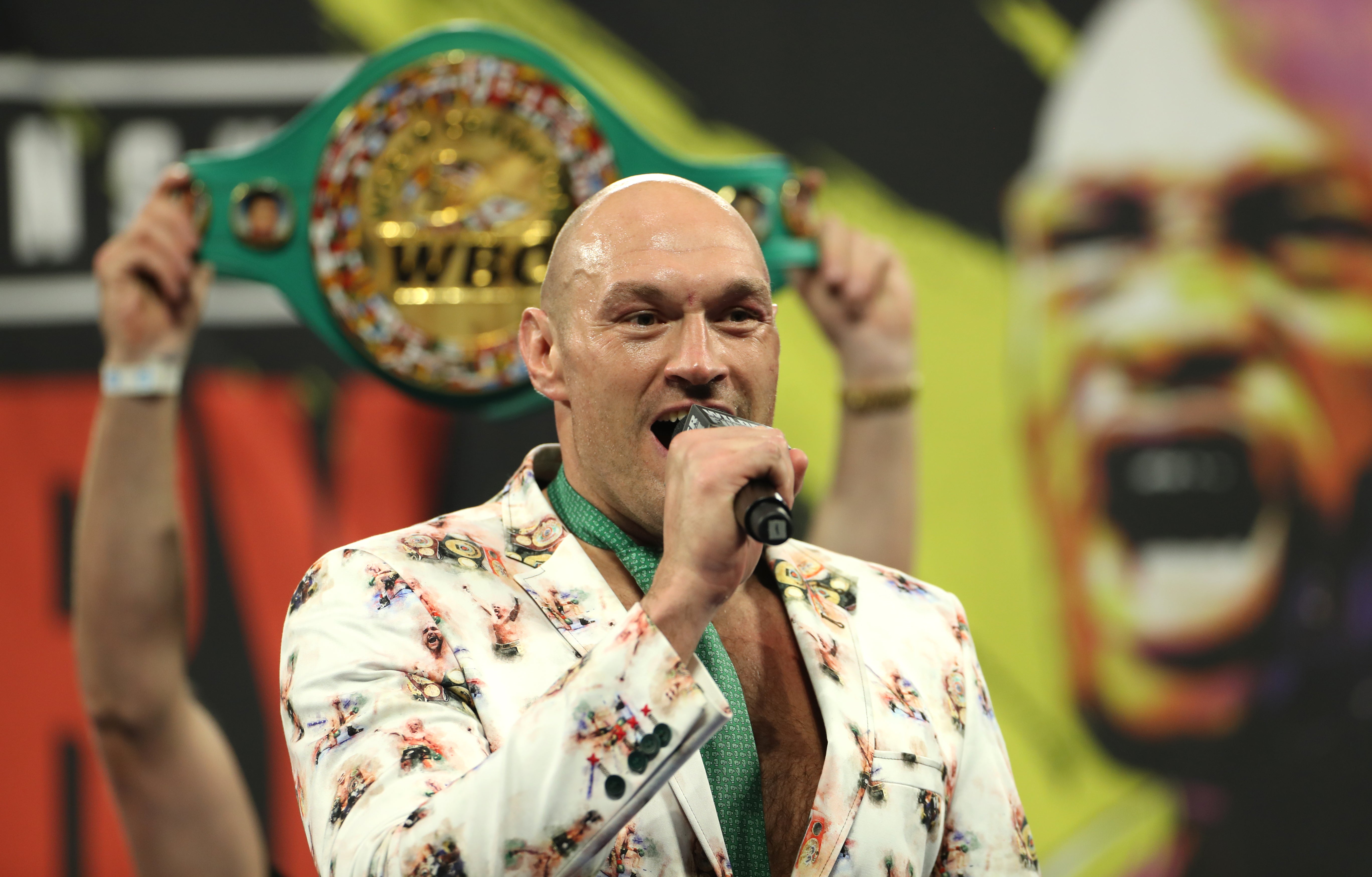 World heavyweight champion Tyson Fury will defend his WBC title against fellow Briton Dillian Whyte (Bradley Collyer/PA)