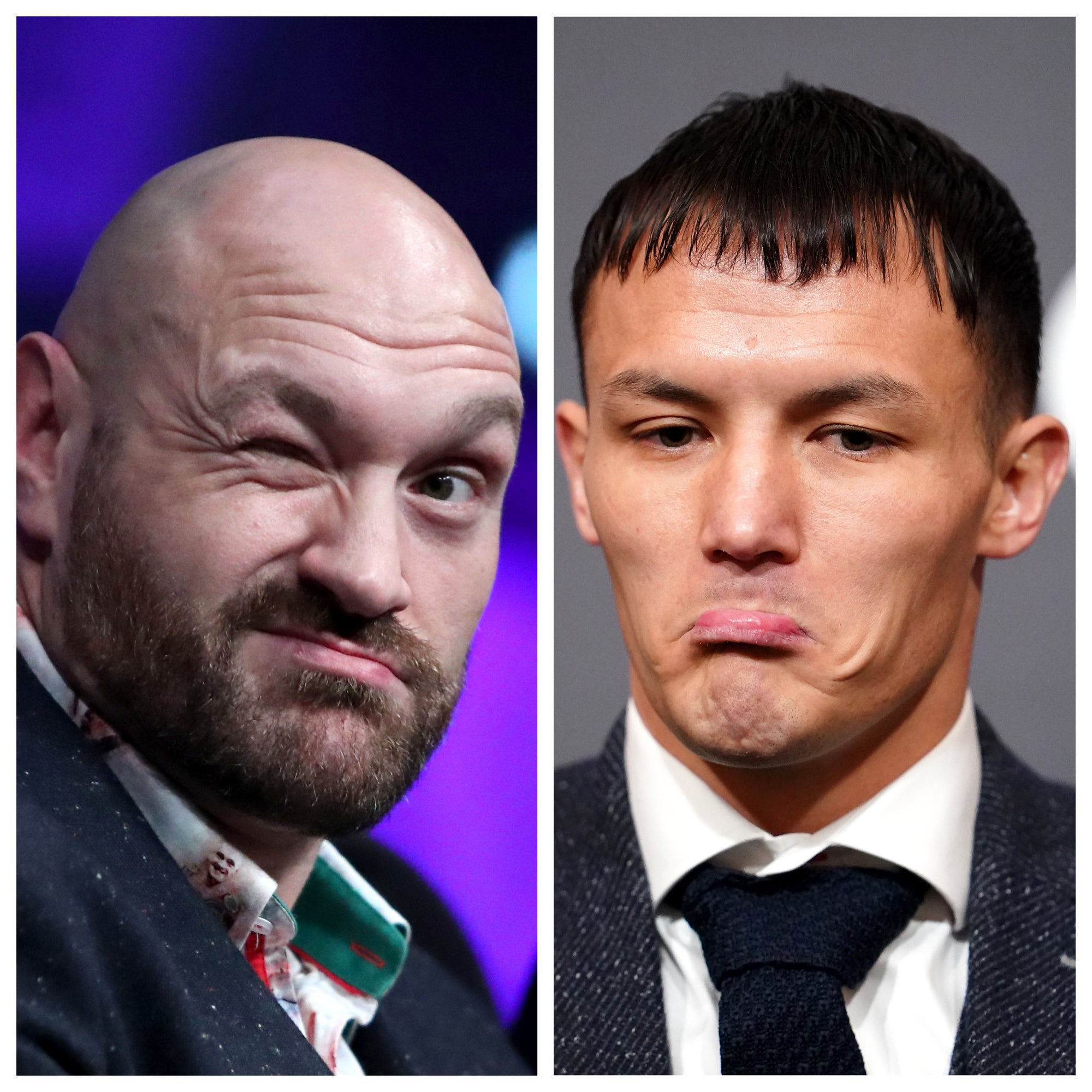 Tyson Fury (left) and Josh Warrington (Kieran Cleeves/Zac Goodwin/PA)