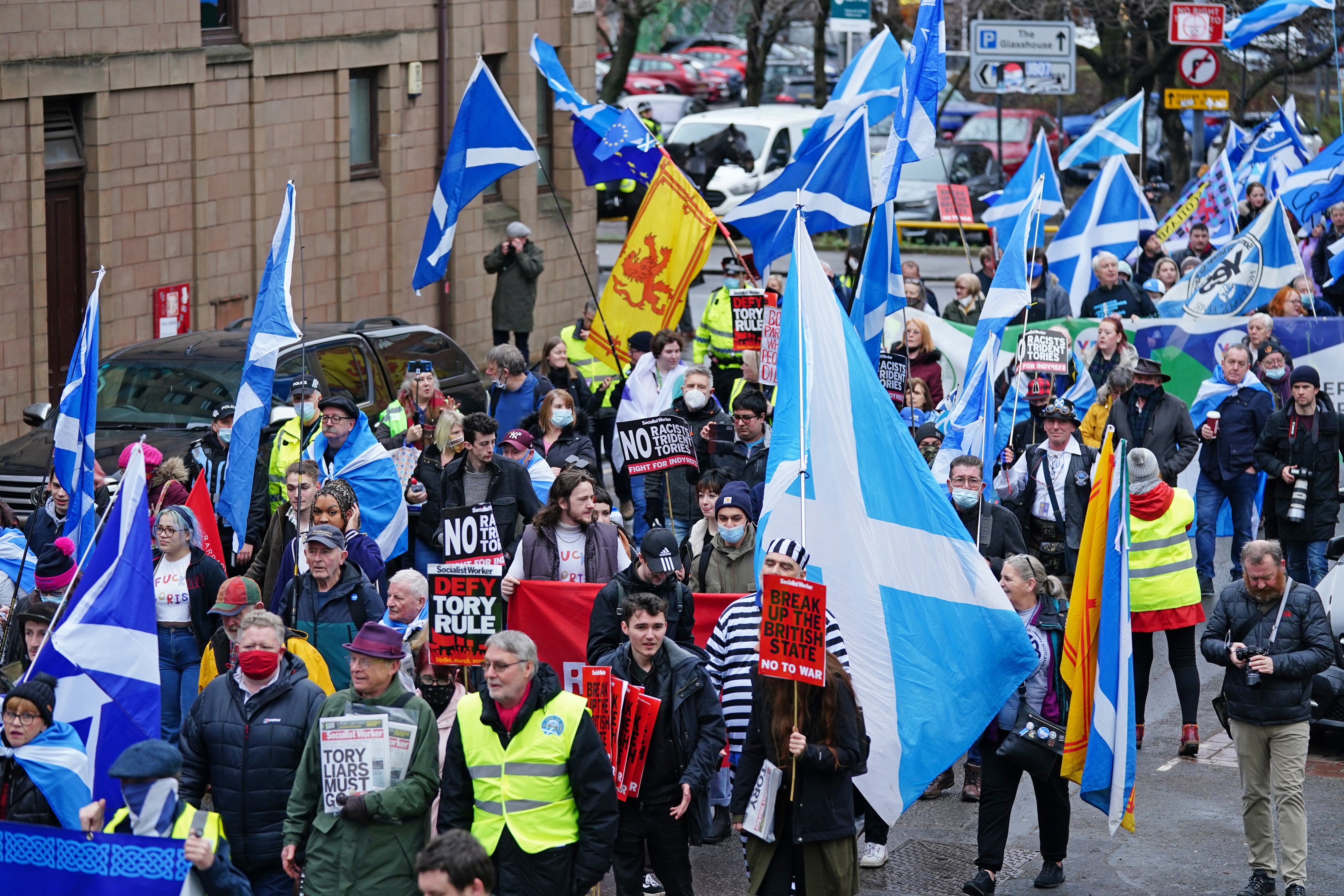 First Minister Nicola Sturgeon announced work would start on a post-independence plan (Jane Barlow/PA)