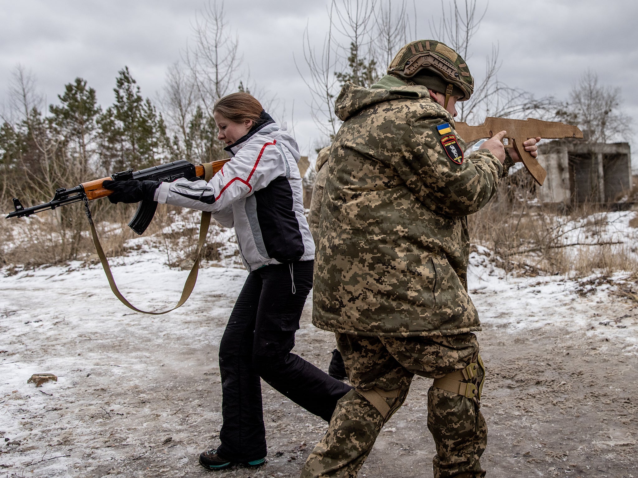 Ukrainian civilians have also been involved in war preparations