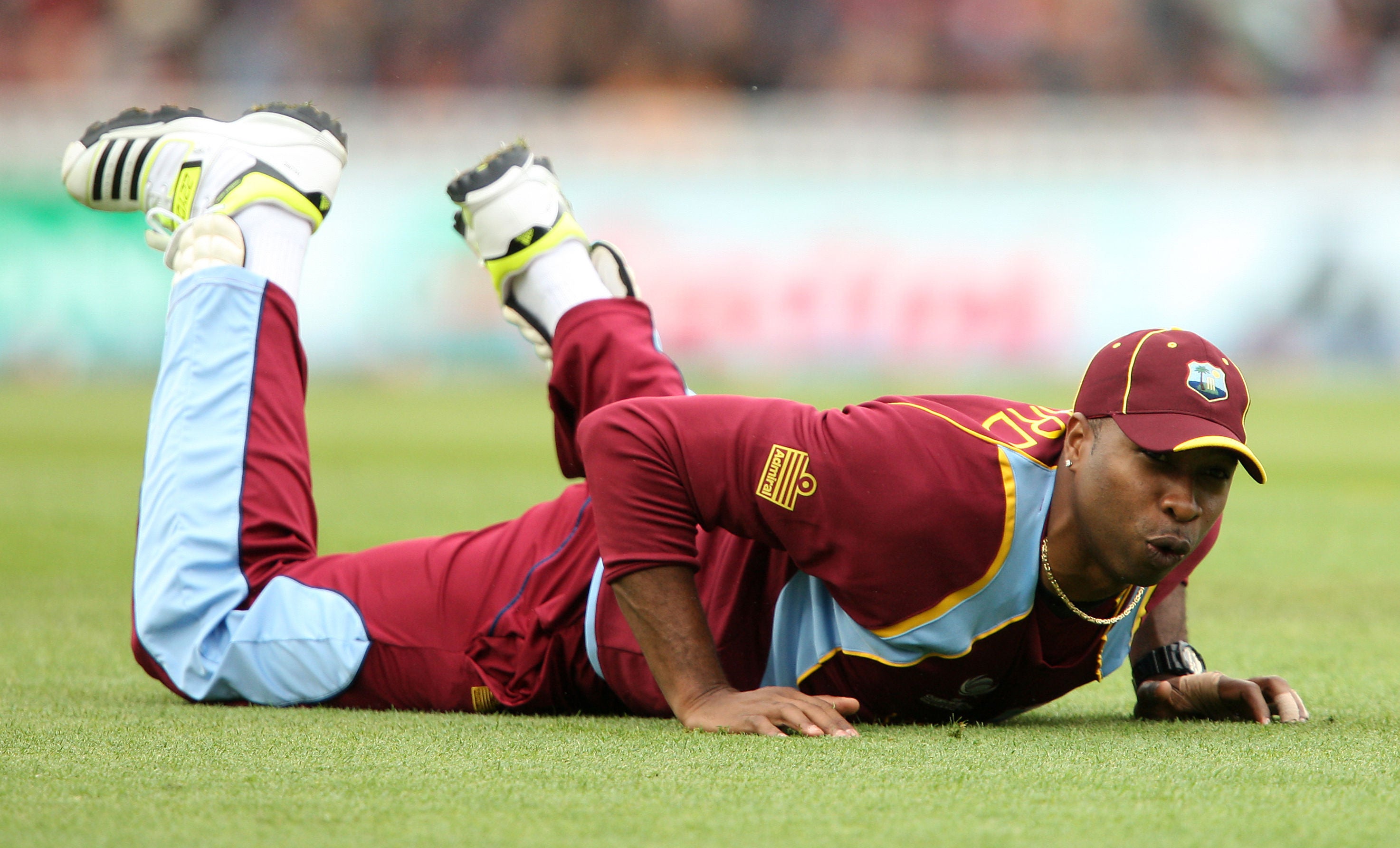 Kieron Pollard played his part in a late push (Stephen Pond/PA)