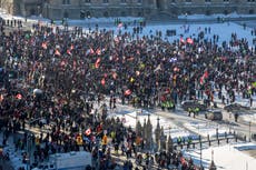 Canada convoy: Truckers ban media as Trudeau refuses meeting and calls protest an ‘insult to truth’