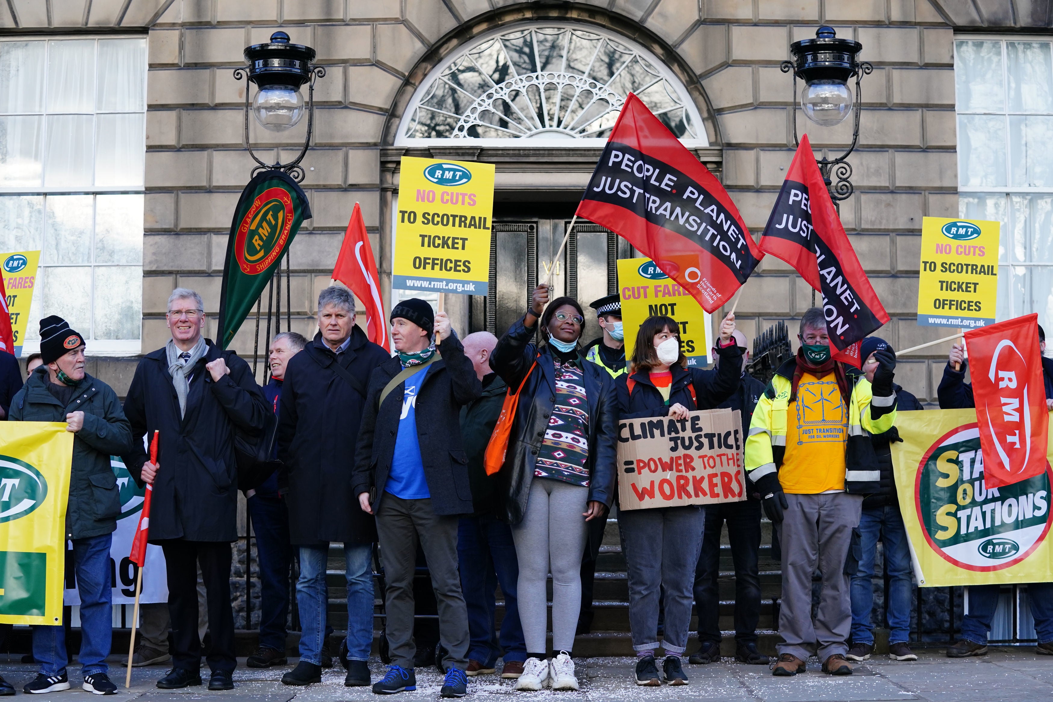 The march ended at Bute House (Jane Barlow/PA)