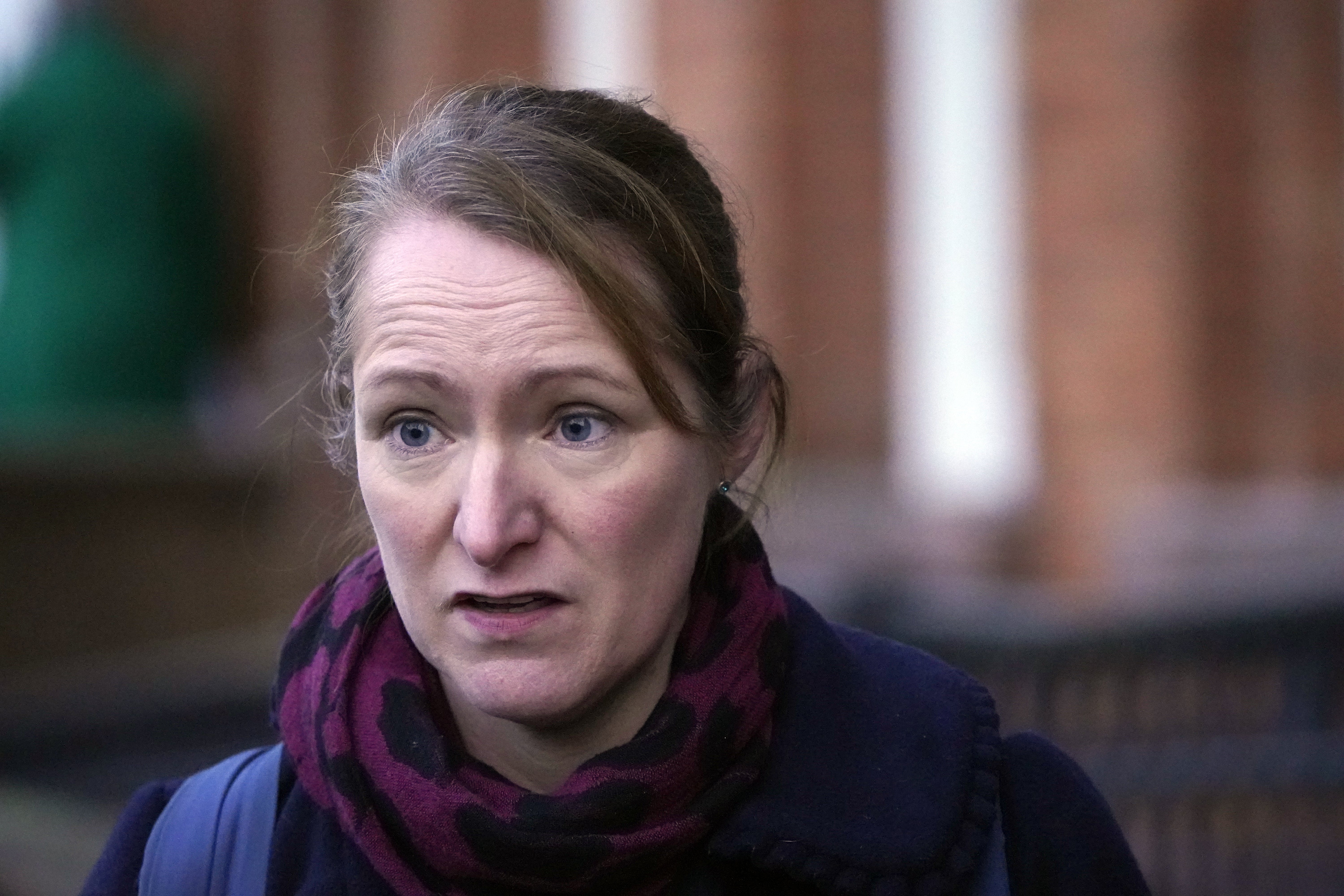 Yvonne O’Rourke from the Women of Honour group outside the Department of Foreign Affairs in Dublin following her meeting with Defence Minister Simon Coveney (Niall Carson/PA)