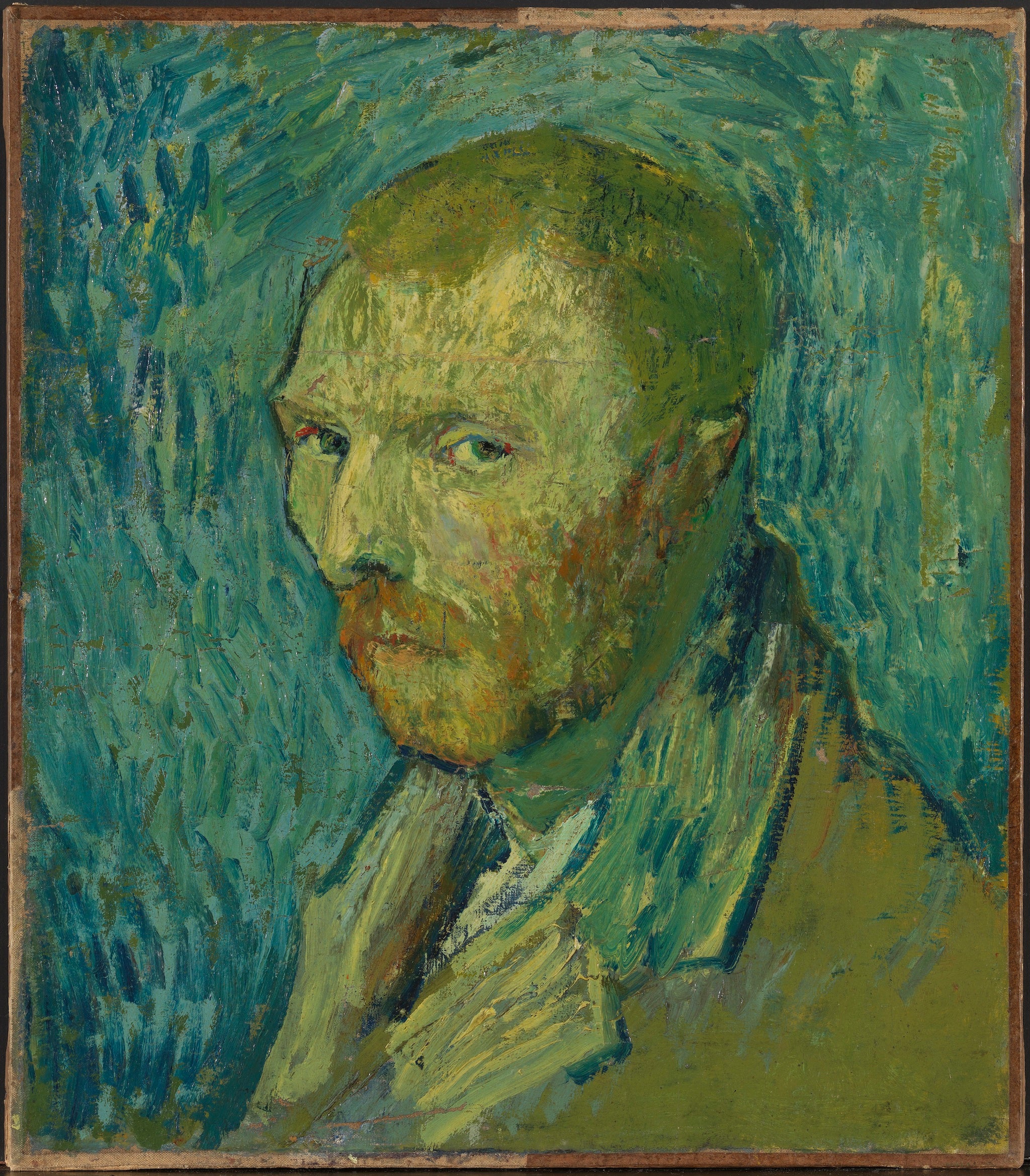 ‘Self-Portrait Saint Remy’ (August 1889) is the show’s greatest revelation