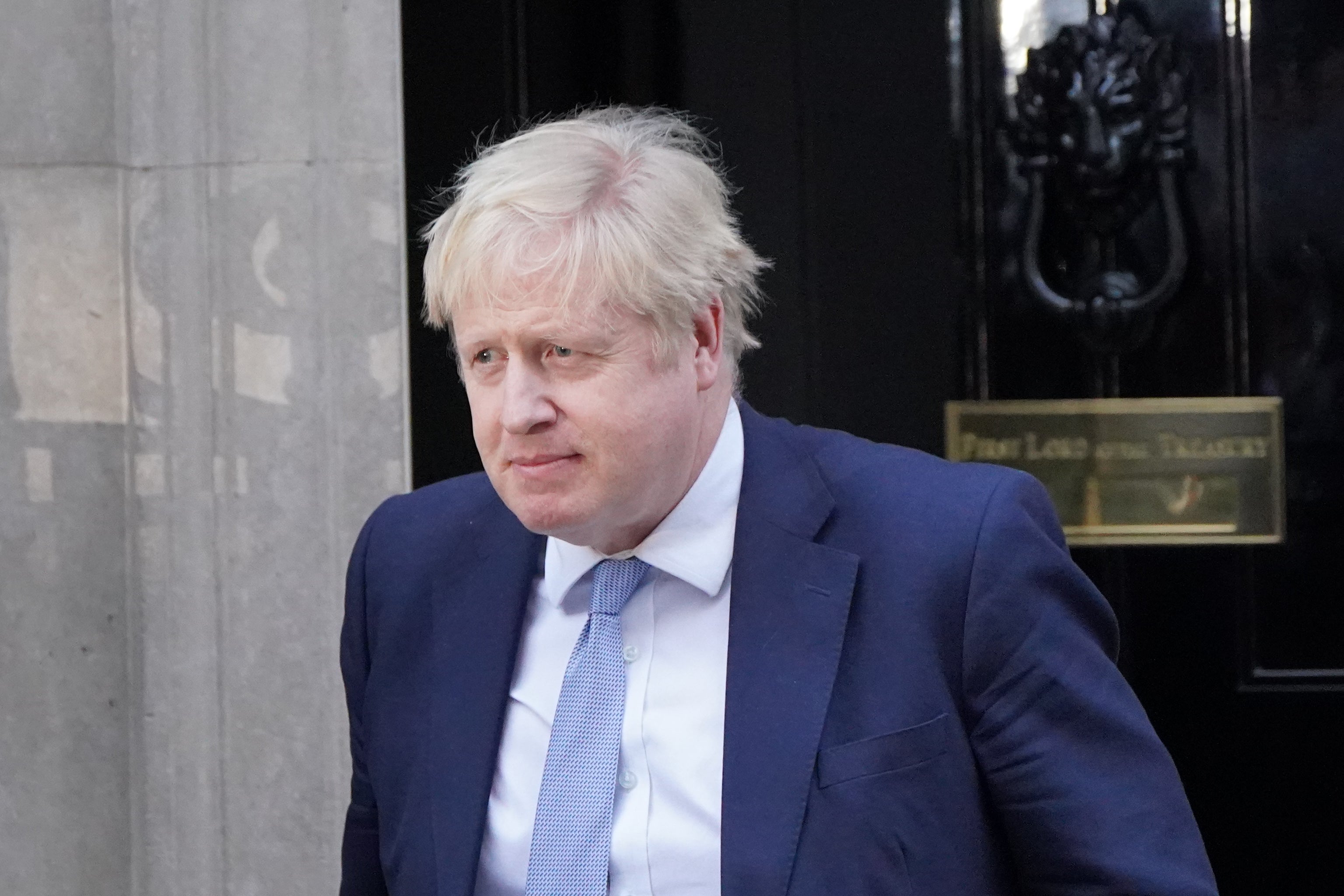 Prime minister Boris Johnson leaves 10 Downing Street