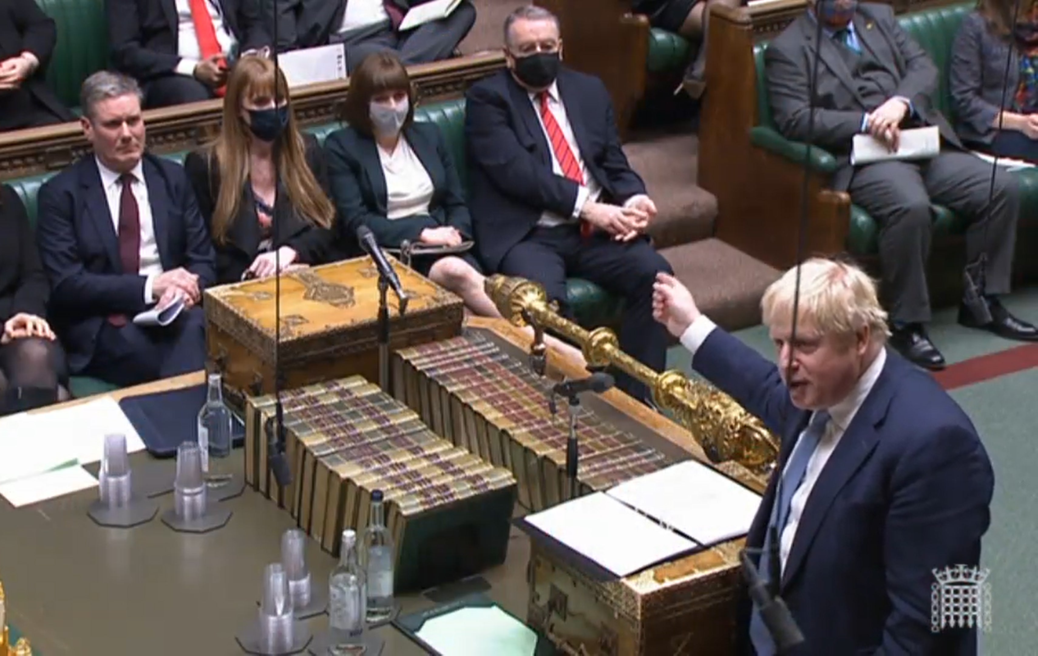 Prime Minister Boris Johnson delivers a statement to MPs in the House of Commons (House of Commons/PA)