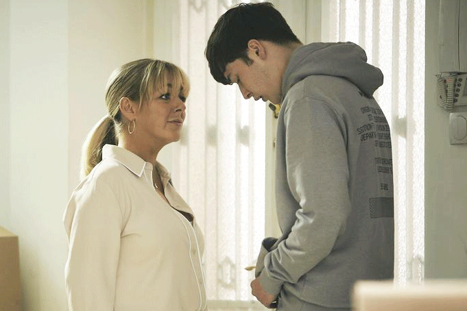 Hey, teacher: Sheridan Smith as Jenna and Samuel Bottomley as Kyle