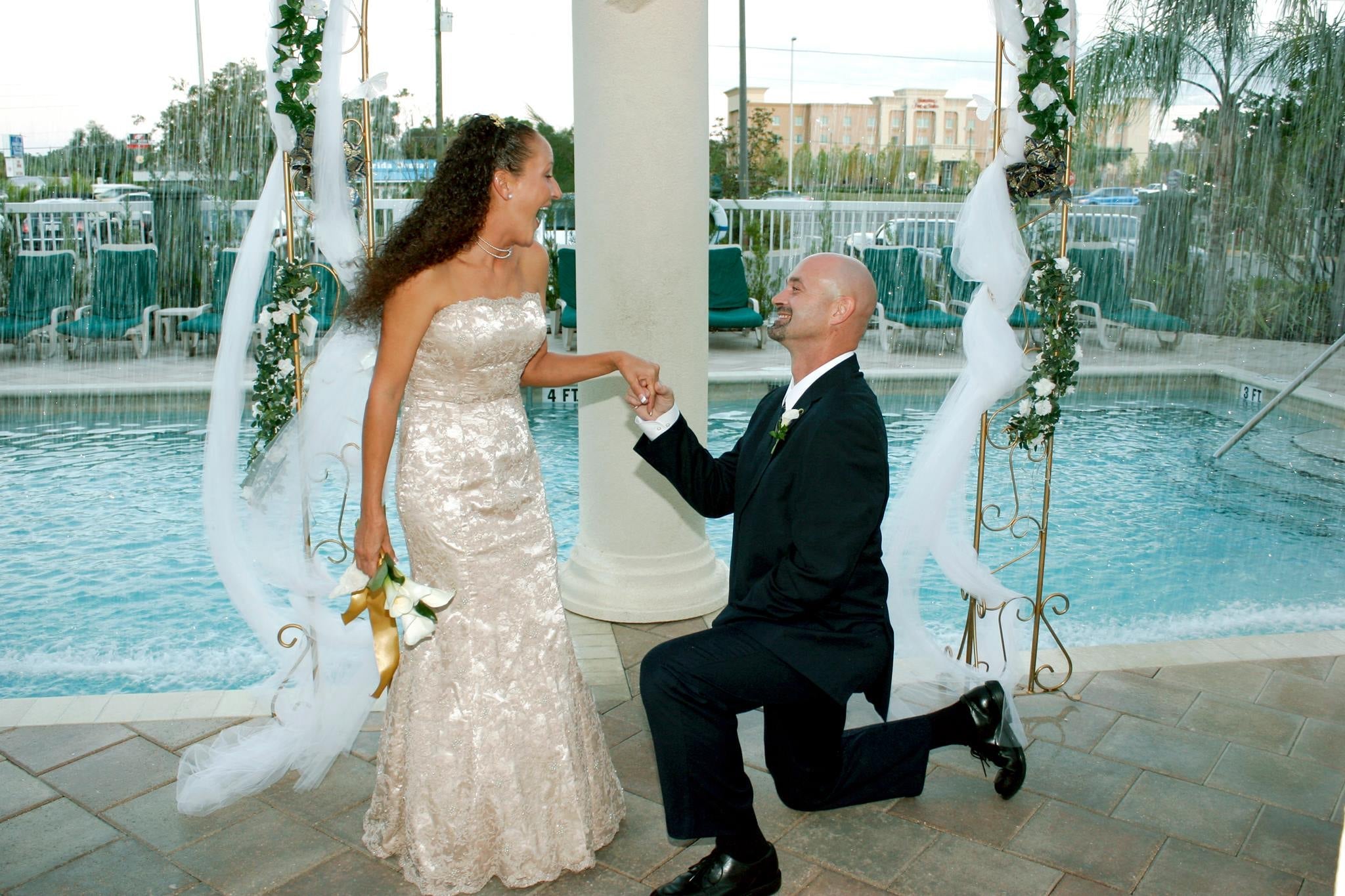 Lauren Price and her husband Jim Price on their wedding day