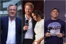 Piers Morgan takes aim at Prince Harry and Meghan Markle over Joe Rogan’s Spotify controversy