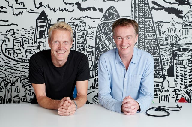 <p>Mark Harmon (left) and Murray Ellender</p>