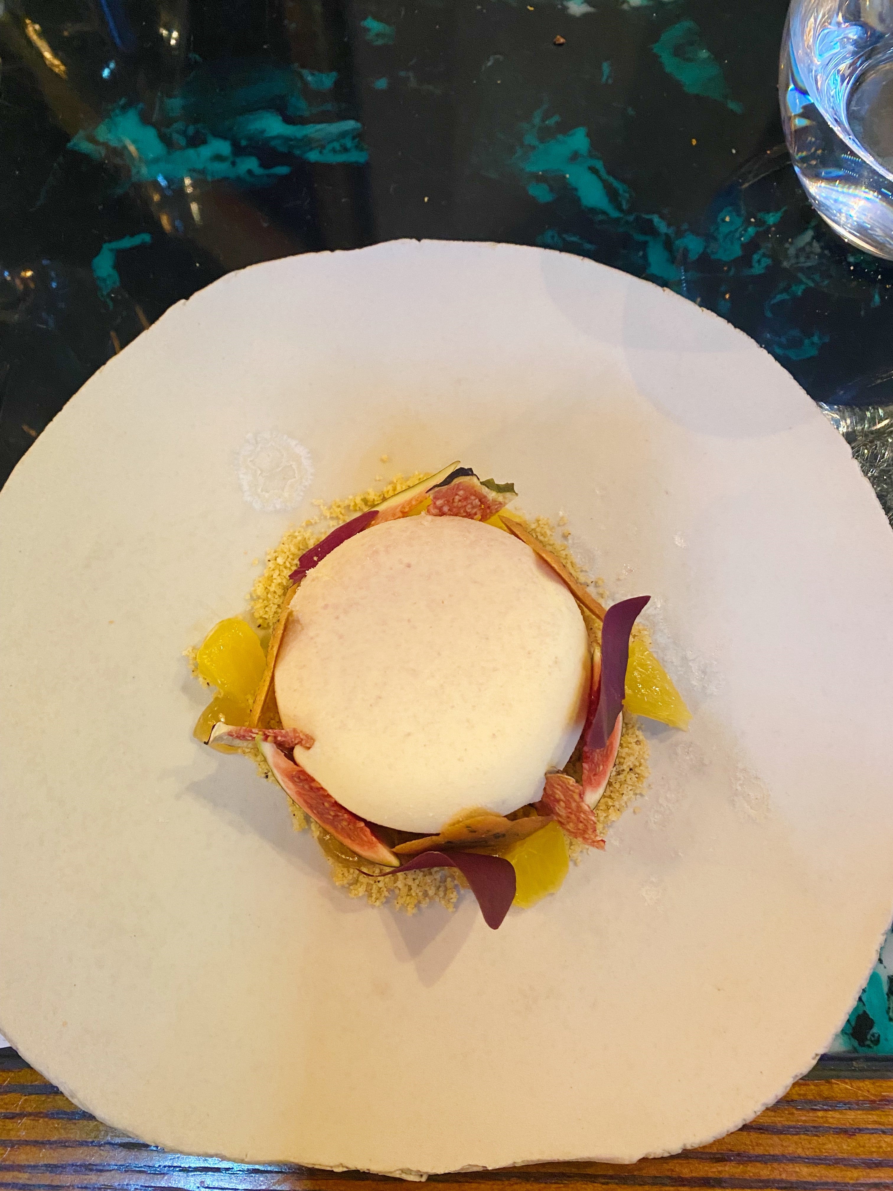 Sweet spot: the final dessert, simply titled ‘fig and its leaf’ steals the show