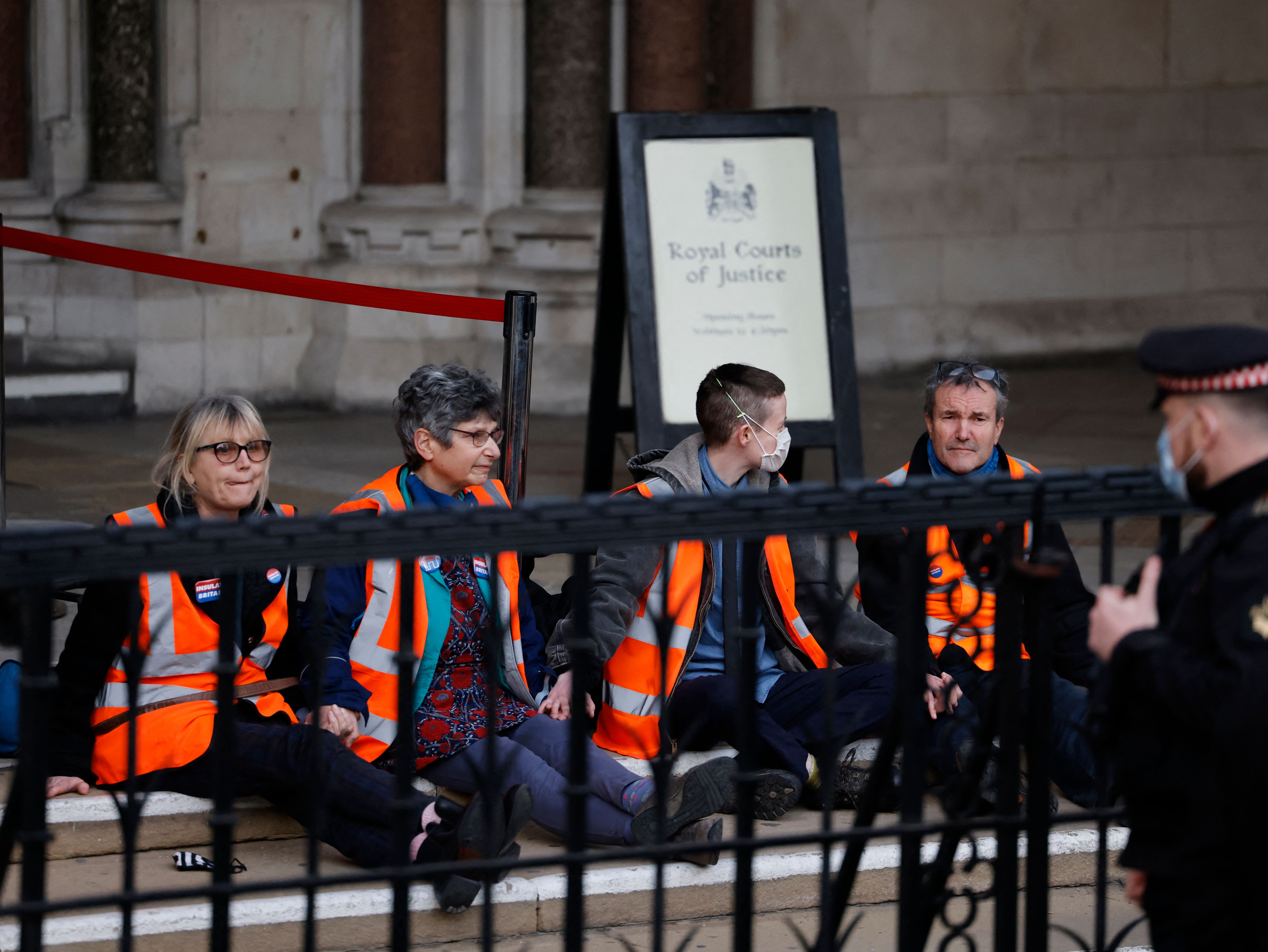 Activists from Insulate Britain defy the High Court by failing to return to the afternoon session of their committal hearing