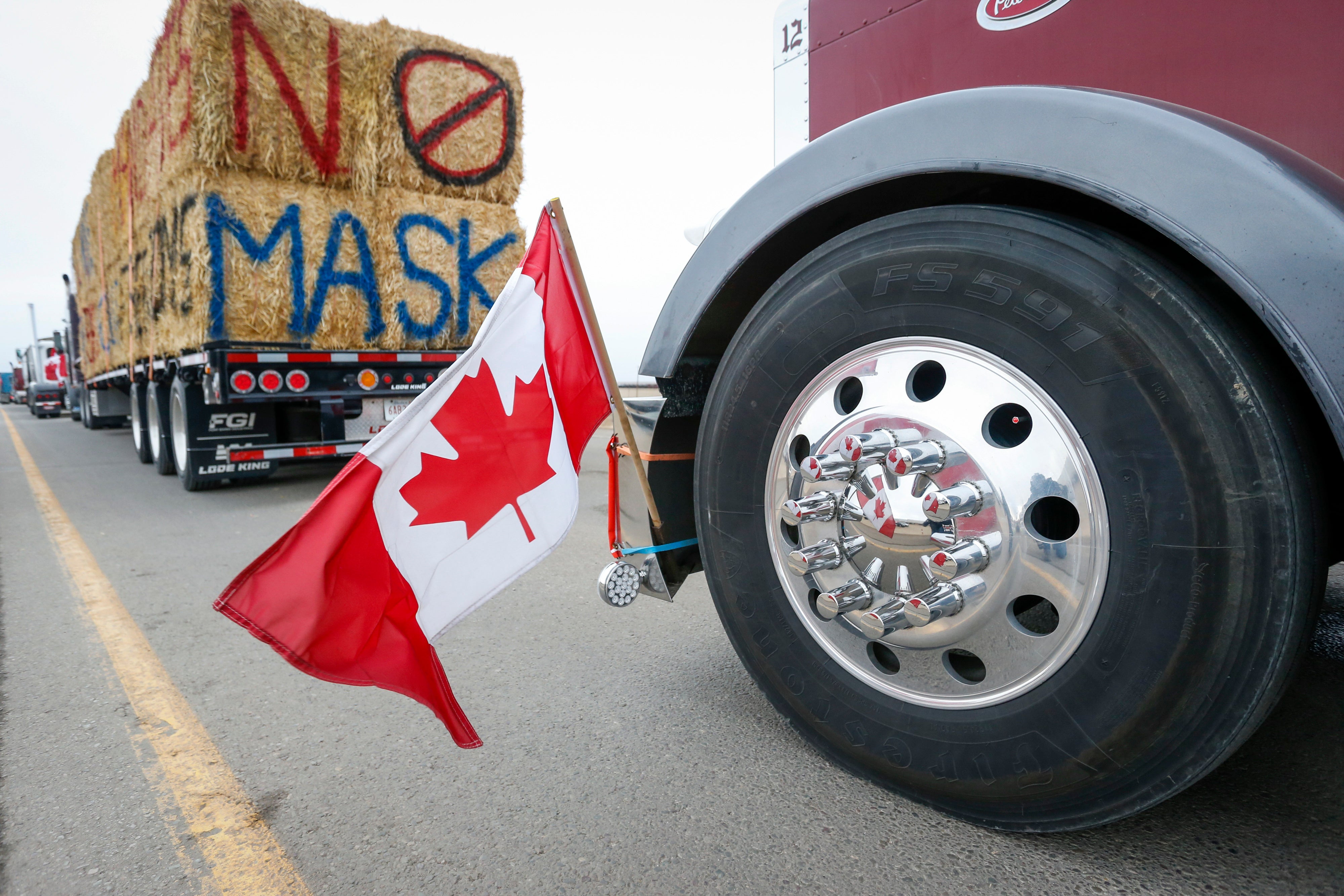 Virus Outbreak Canada Protest