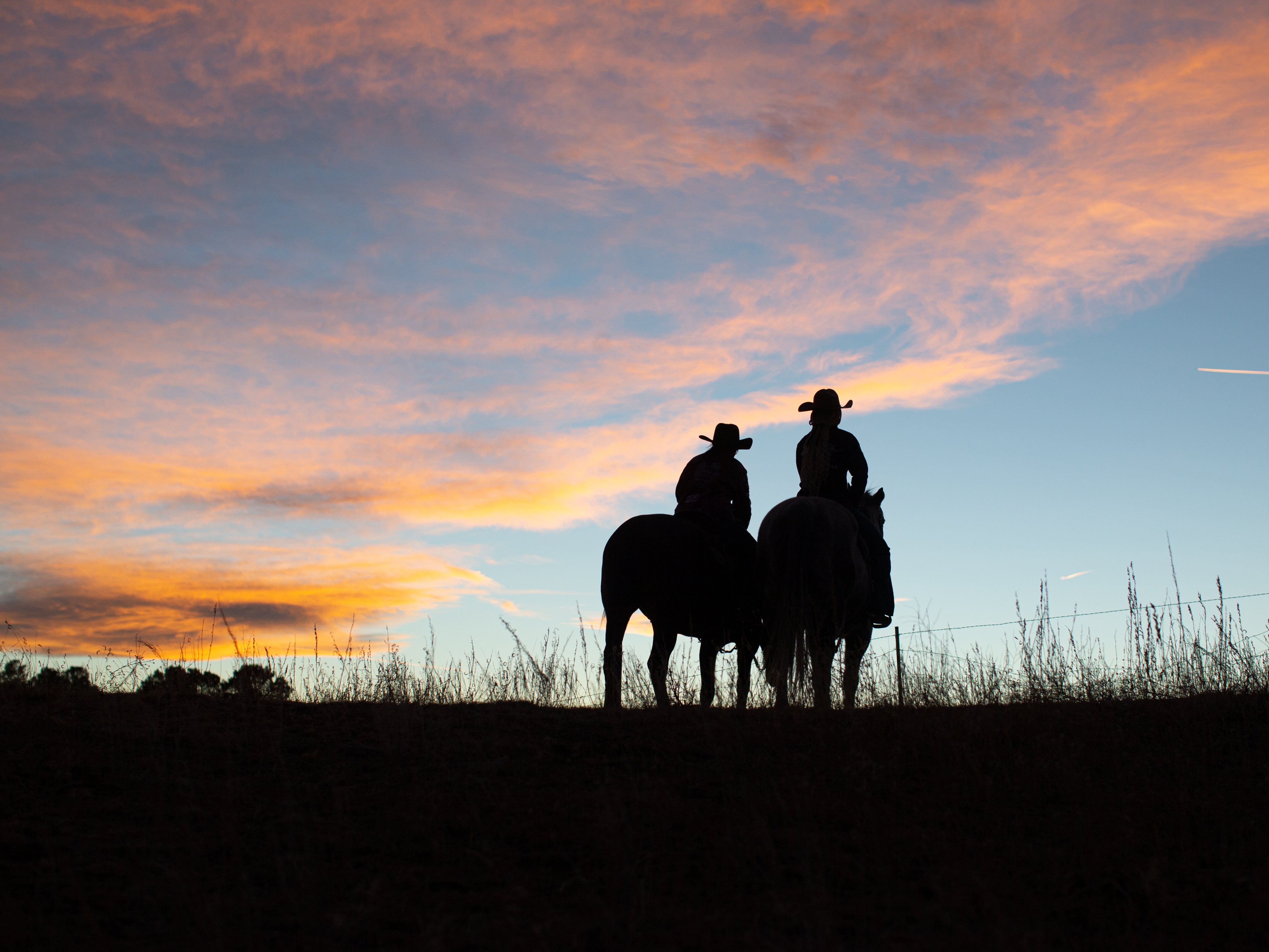 The Roberts sisters on their family farm in Colorado Springs