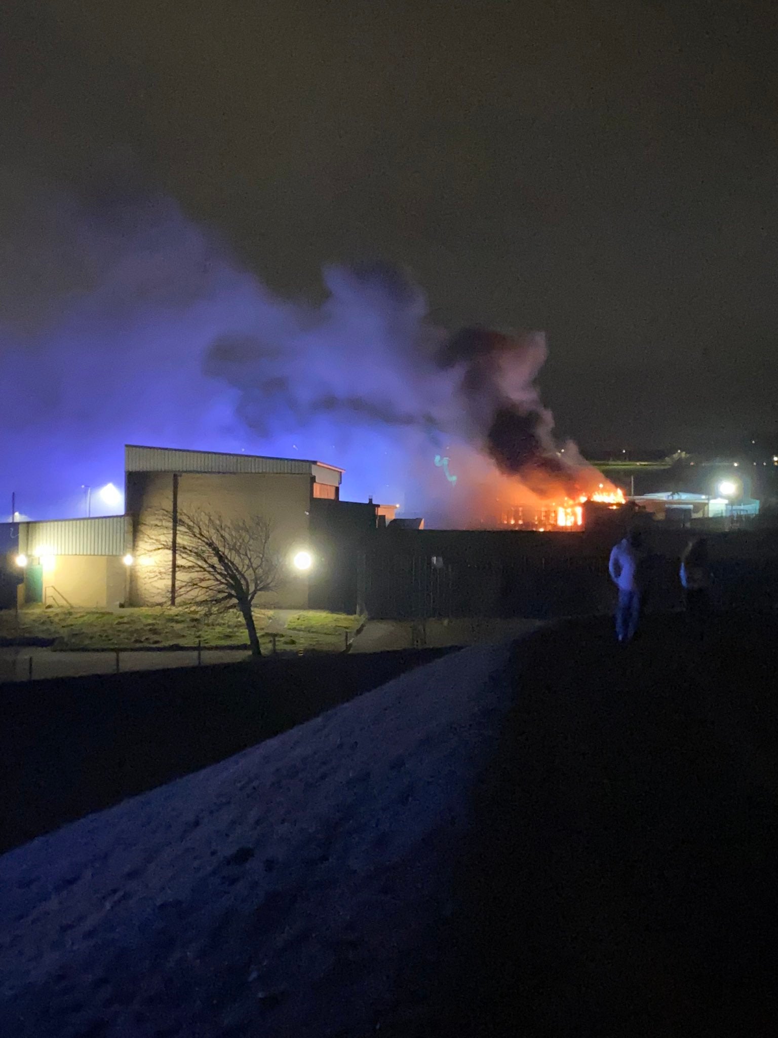 A man was treated in hospital and arrested in connection with the incident