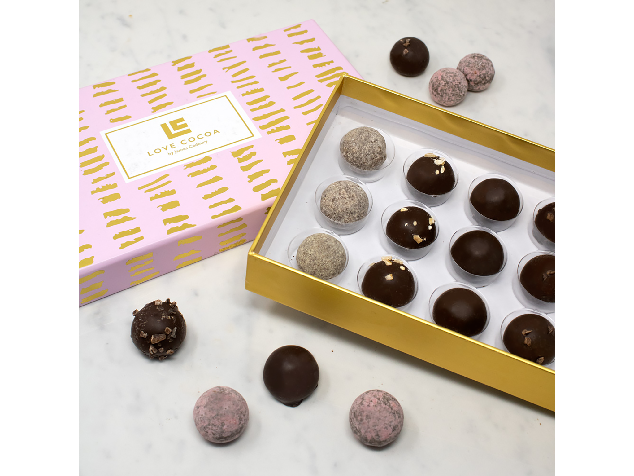 Vegan chocolate truffle selection box