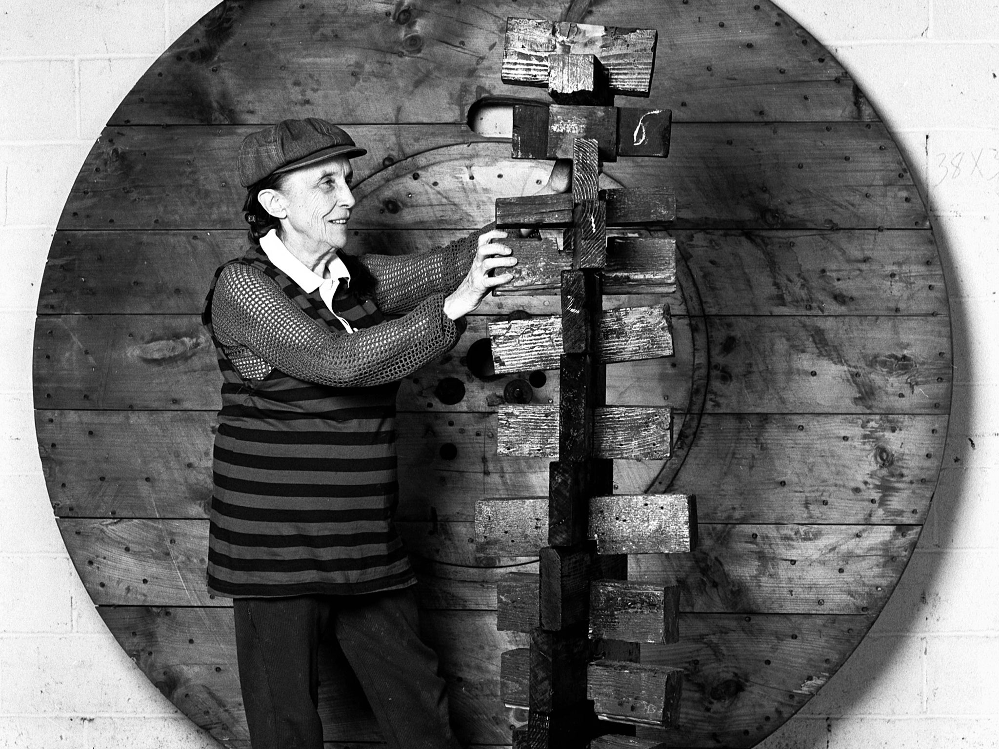 Louise Bourgeois in her Manhatten studio