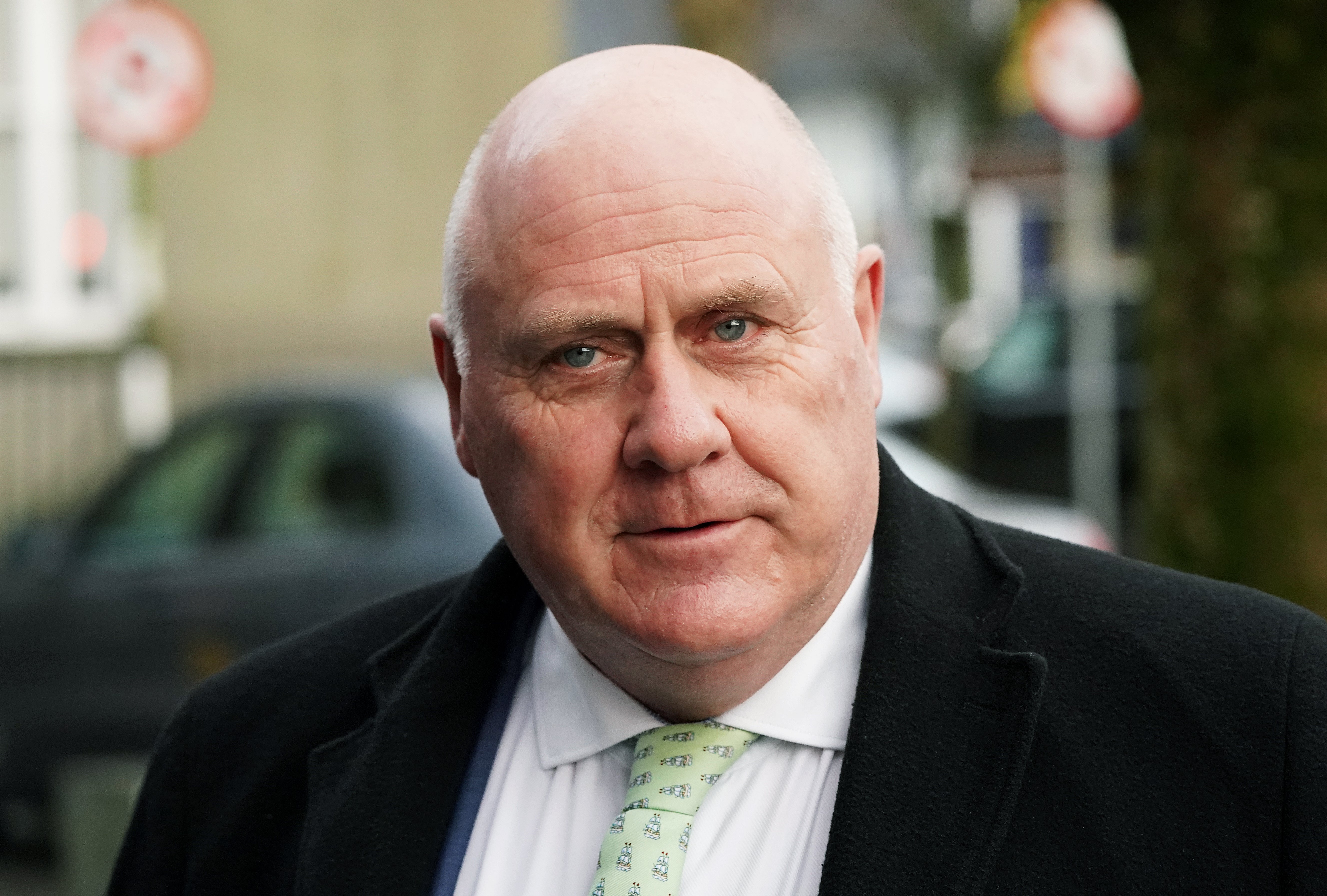 Independent TD Noel Grealish arriving at Galway court to attend a hearing where he is one of four people said to have breached Covid restrictions by organising an Oireachtas Golf Society event (PA)