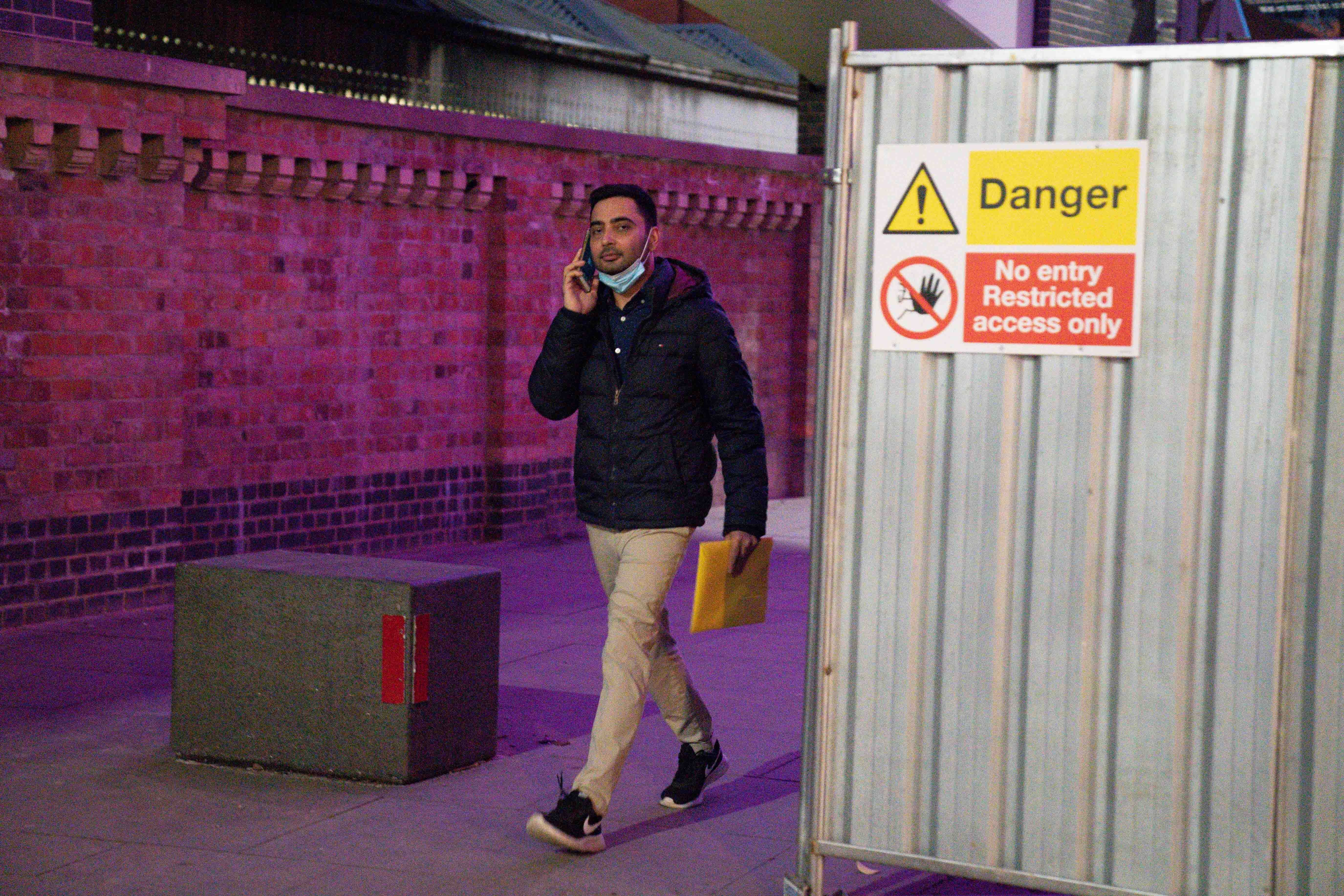 Tayabb Shah after leaving Nottingham Crown Court where he is accused of five sex assaults at Nottingham’s Queen’s Medical Centre (Jacob King/PA)