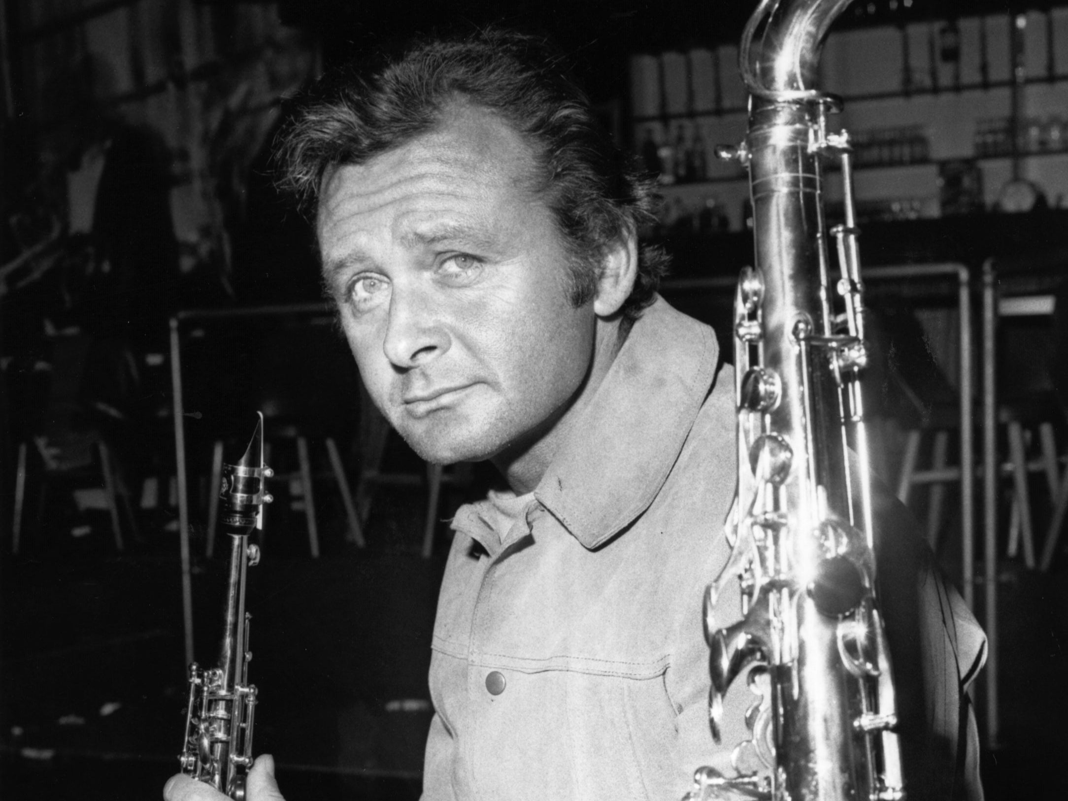 Jazz saxophonist and composer Stan Getz, pictured in 1969